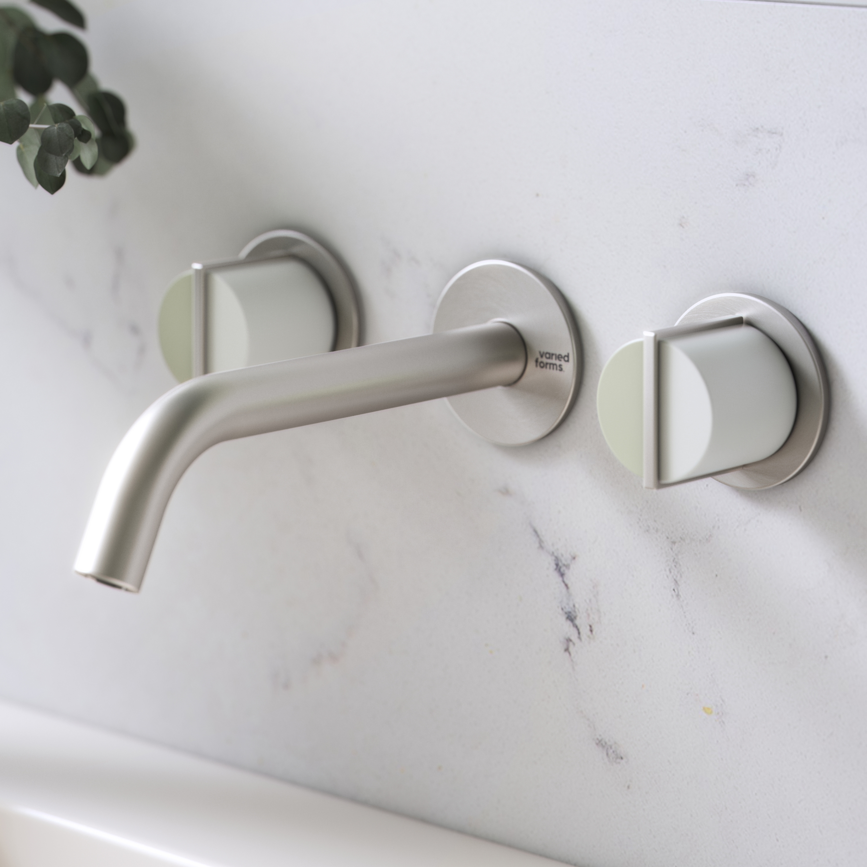 Wall Mounted 3 Hole Basin Platform with Long Spout