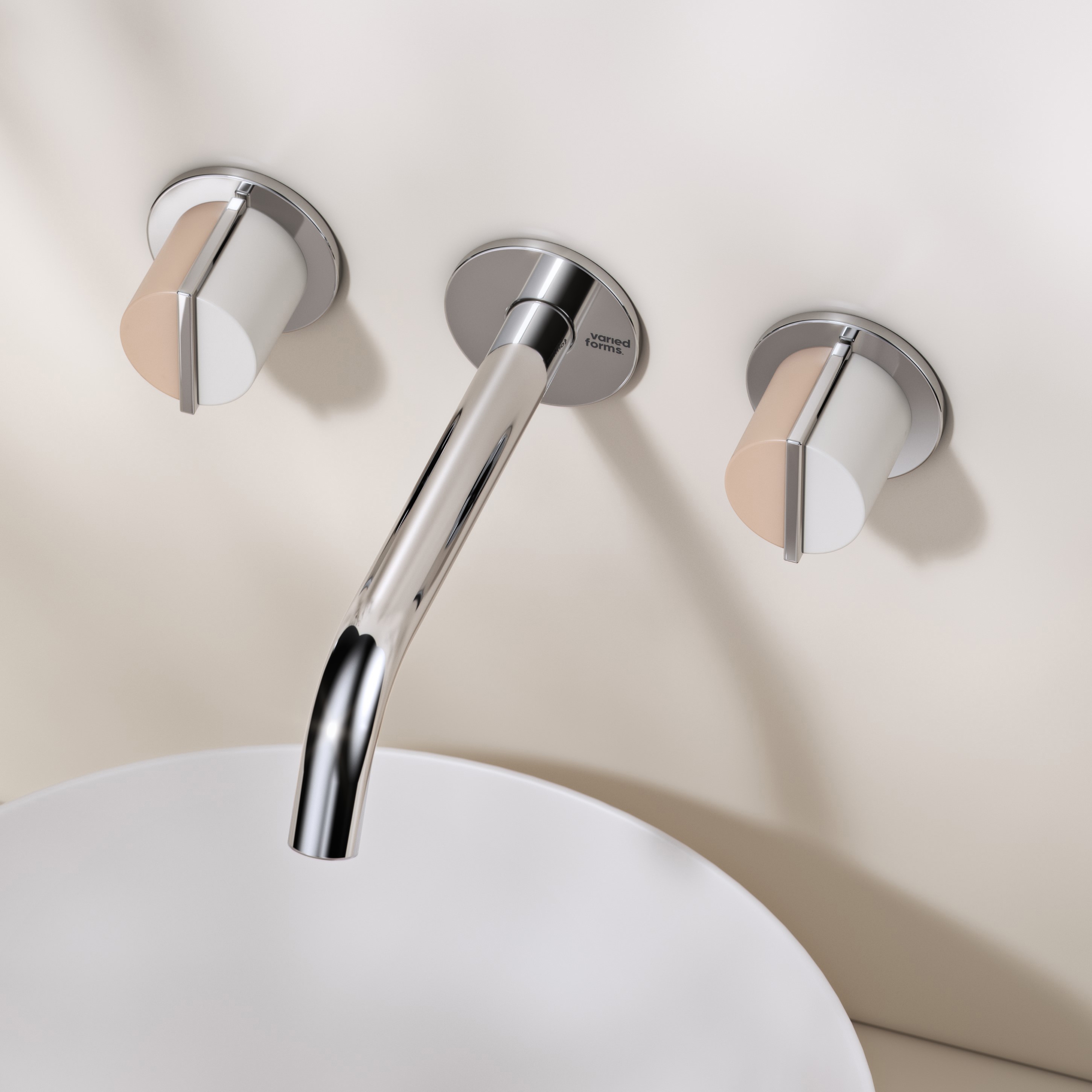 Wall Mounted 3 Hole Basin Platform with Long Spout