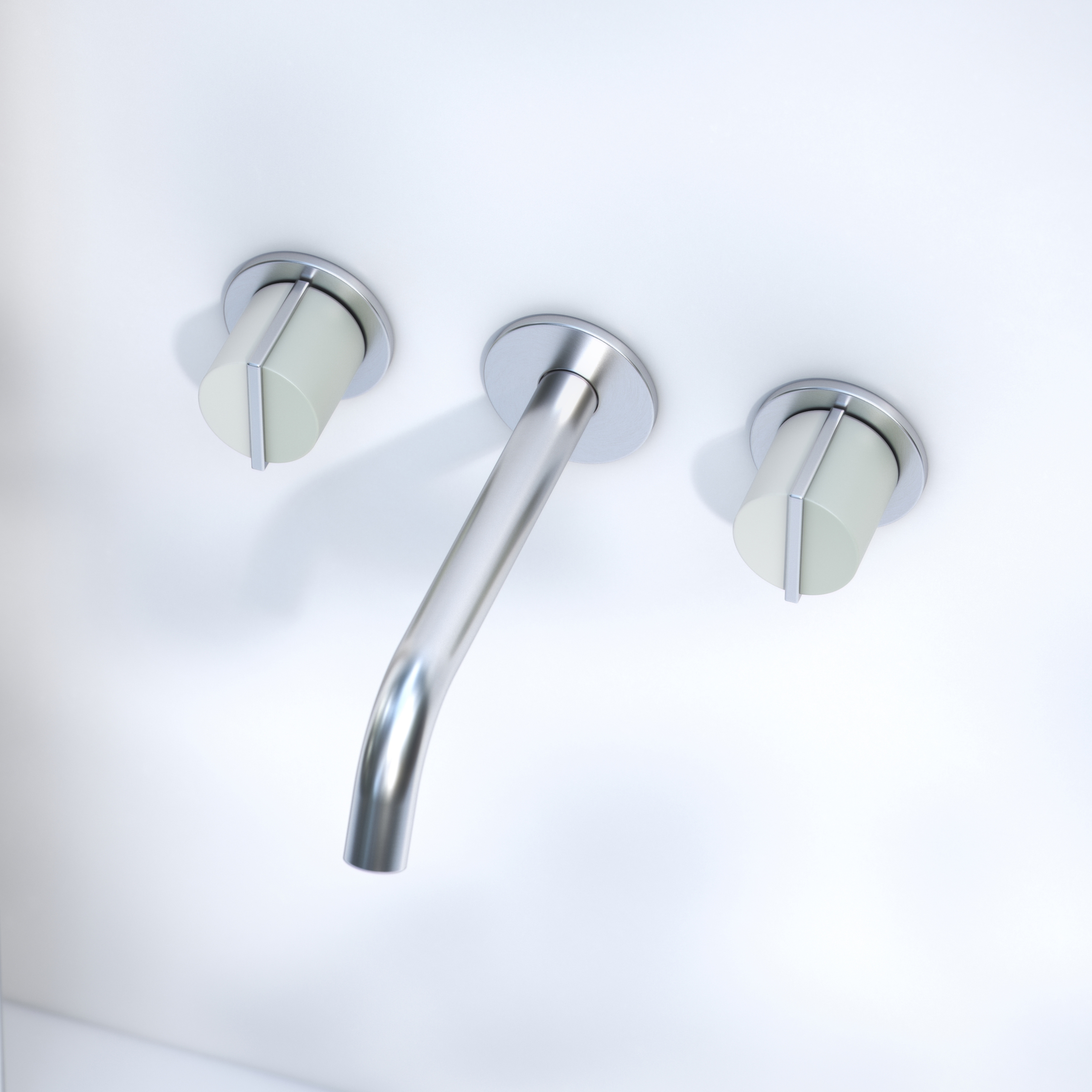 Wall Mounted 3 Hole Basin Platform with Long Spout