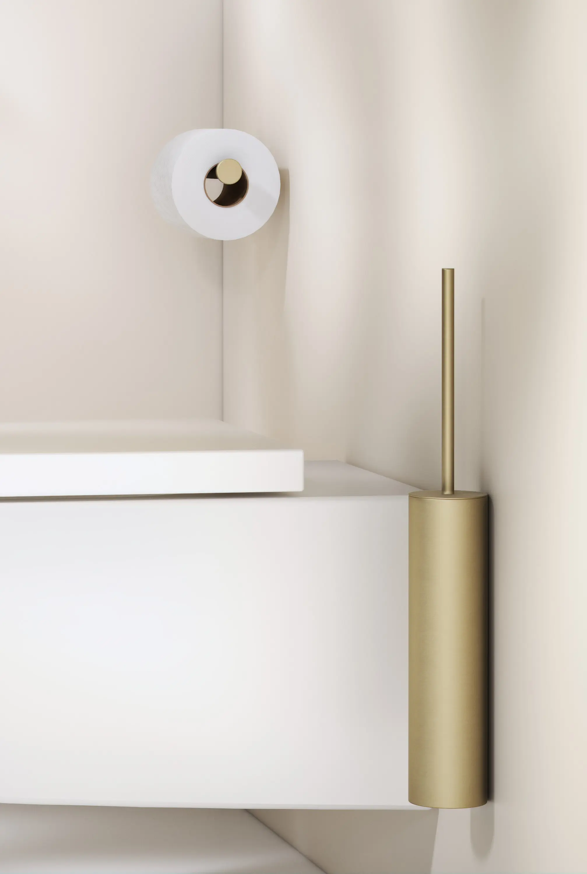 Varied Forms - Wall Mounted Toilet Brush with Replaceable Heads