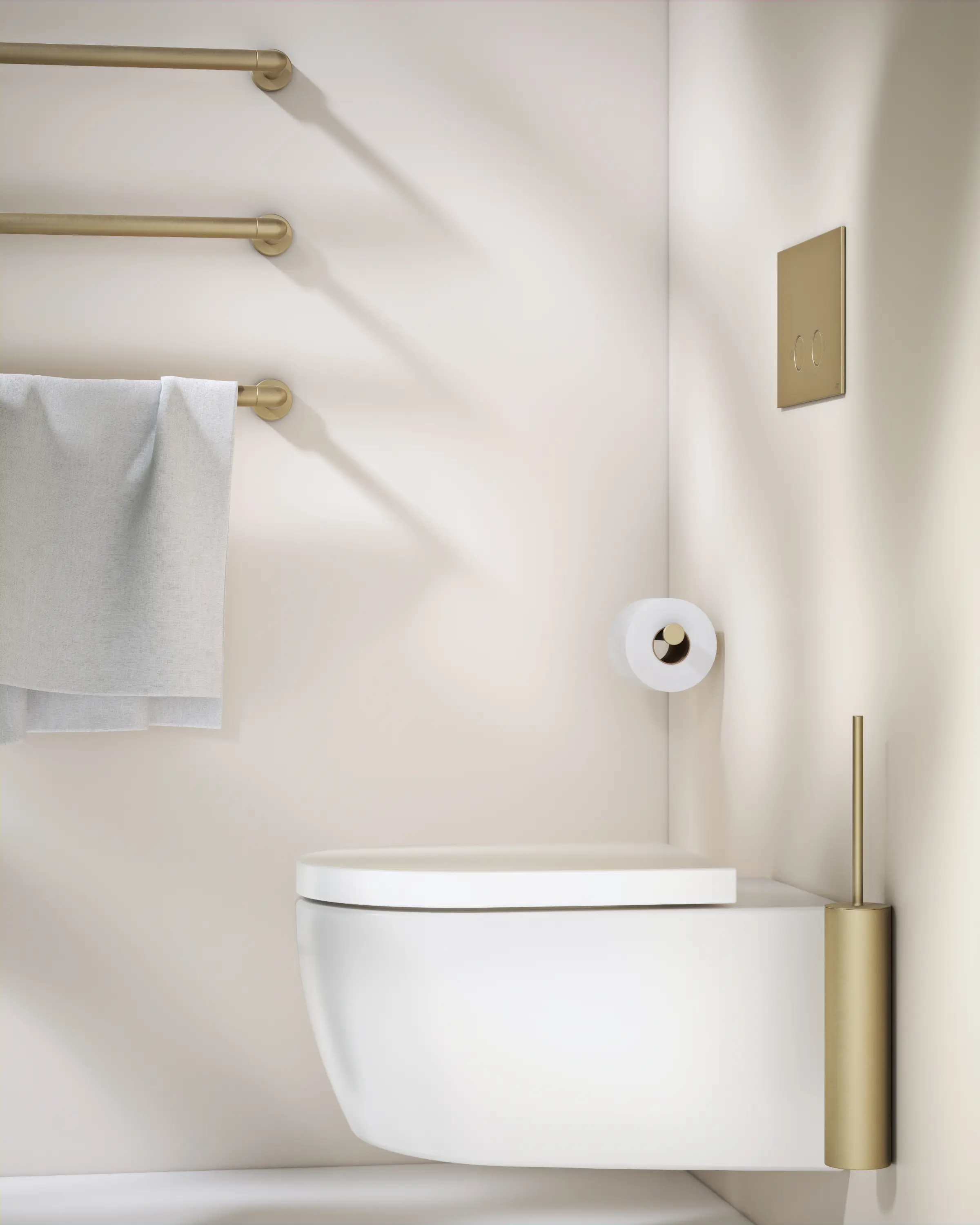 Varied Forms - Wall Mounted Toilet Brush with Replaceable Heads