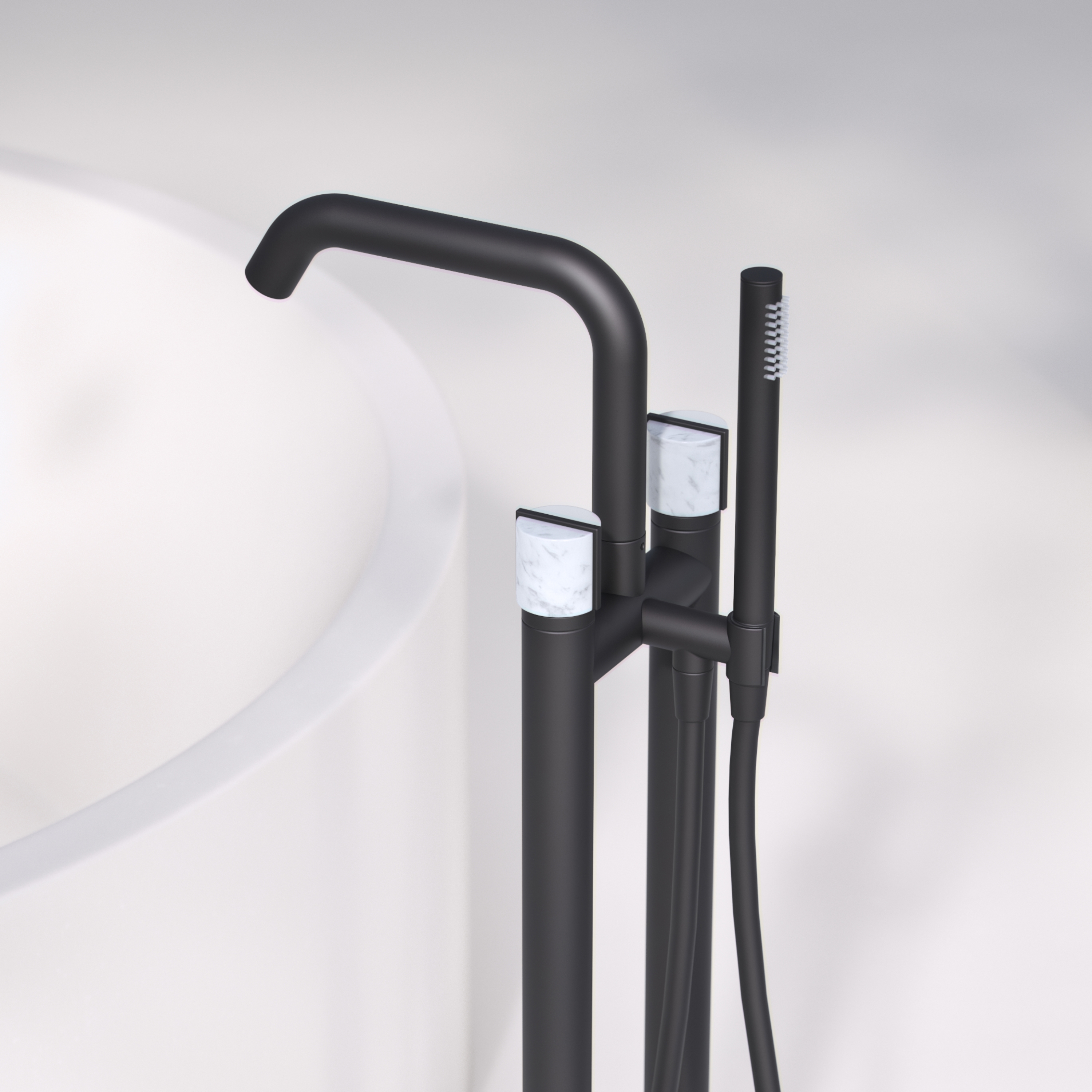 Produkt Floor Mounted 2 Hole Bath Set with Handshower des Herstellers Varied Forms anzeigen