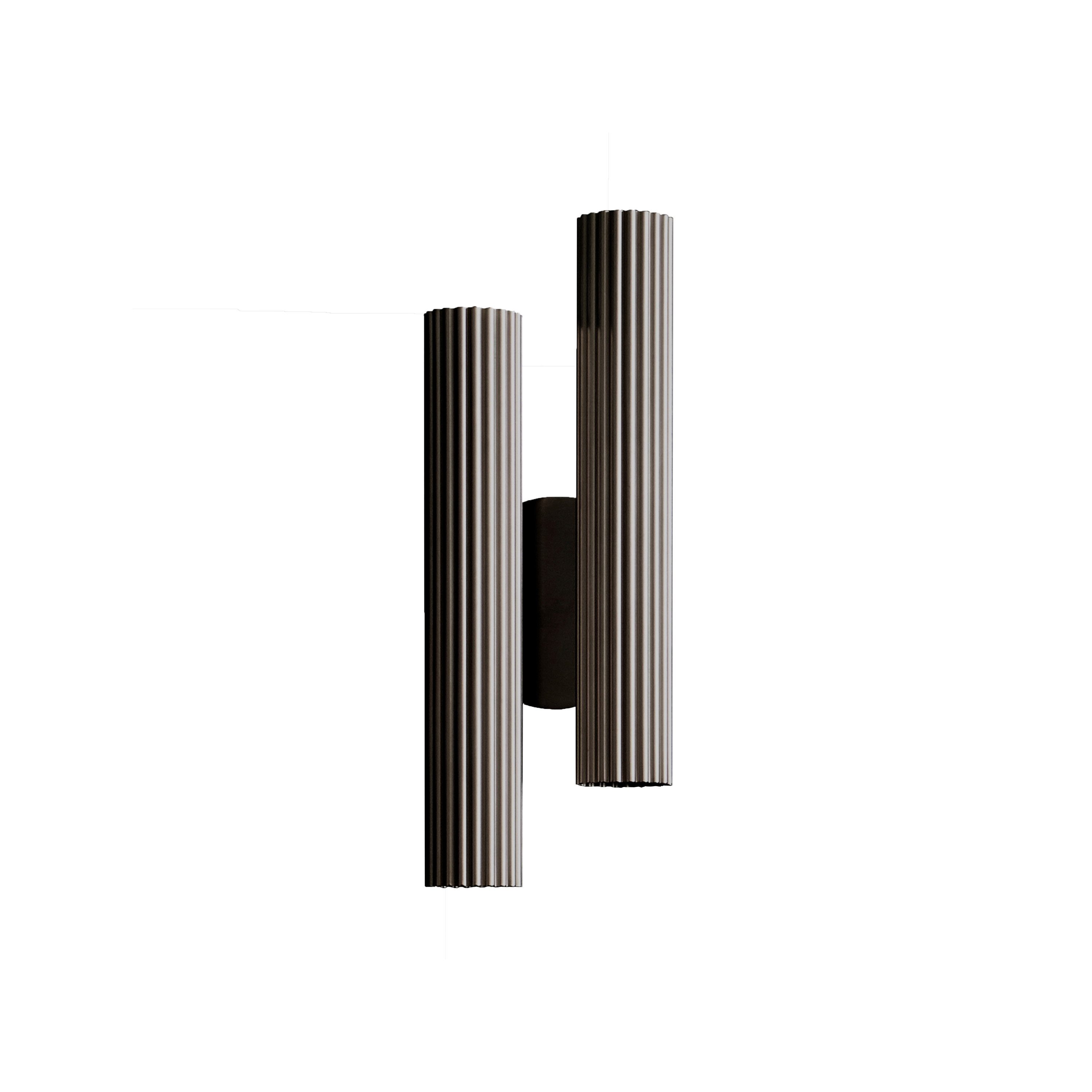 Lustrin | Doppelwandleuchte Gun Metal Schwarz Messing