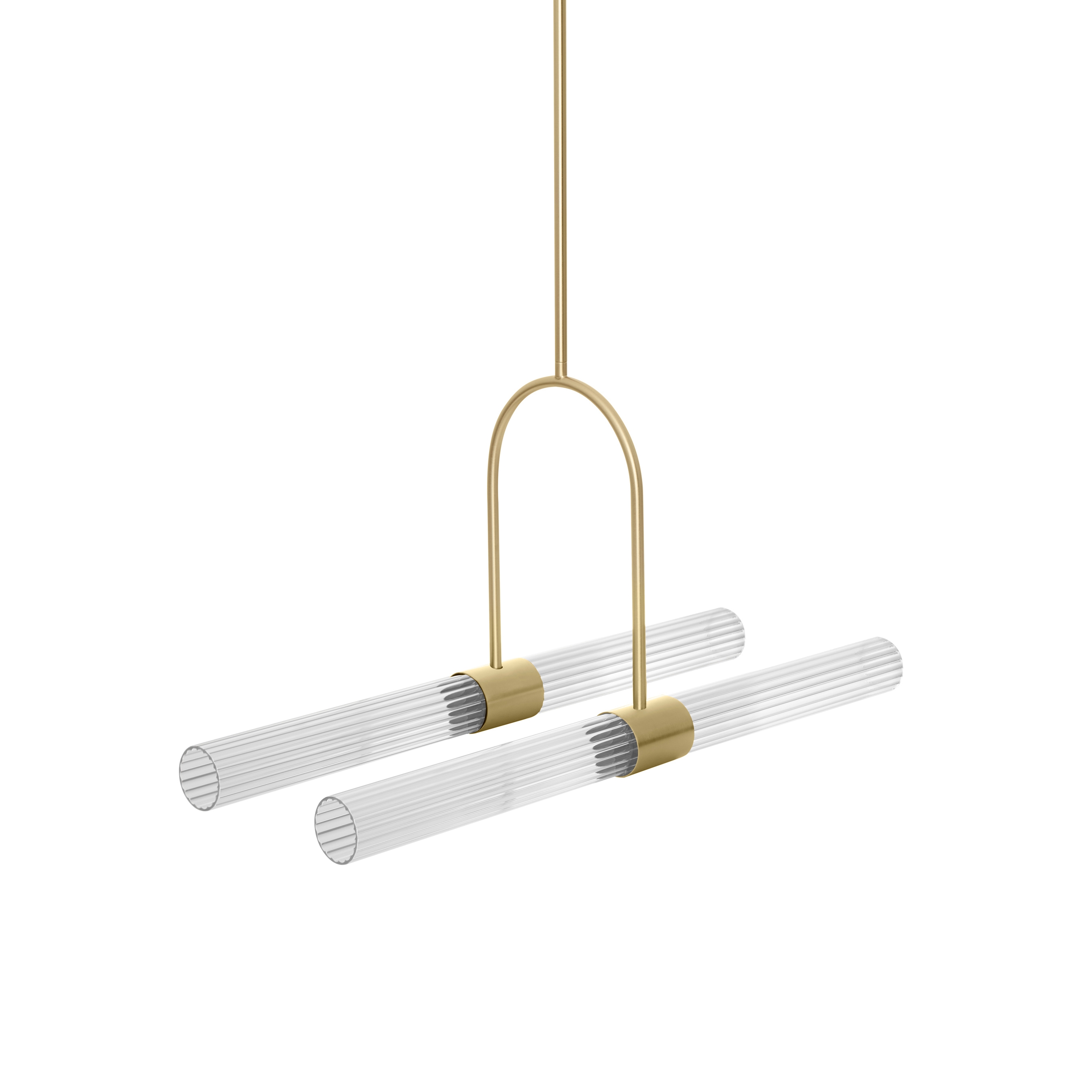 Produkt Sbarlusc | Double Pendelleuchte Gold Messing Transparentes Glas des Herstellers LUCE TU anzeigen
