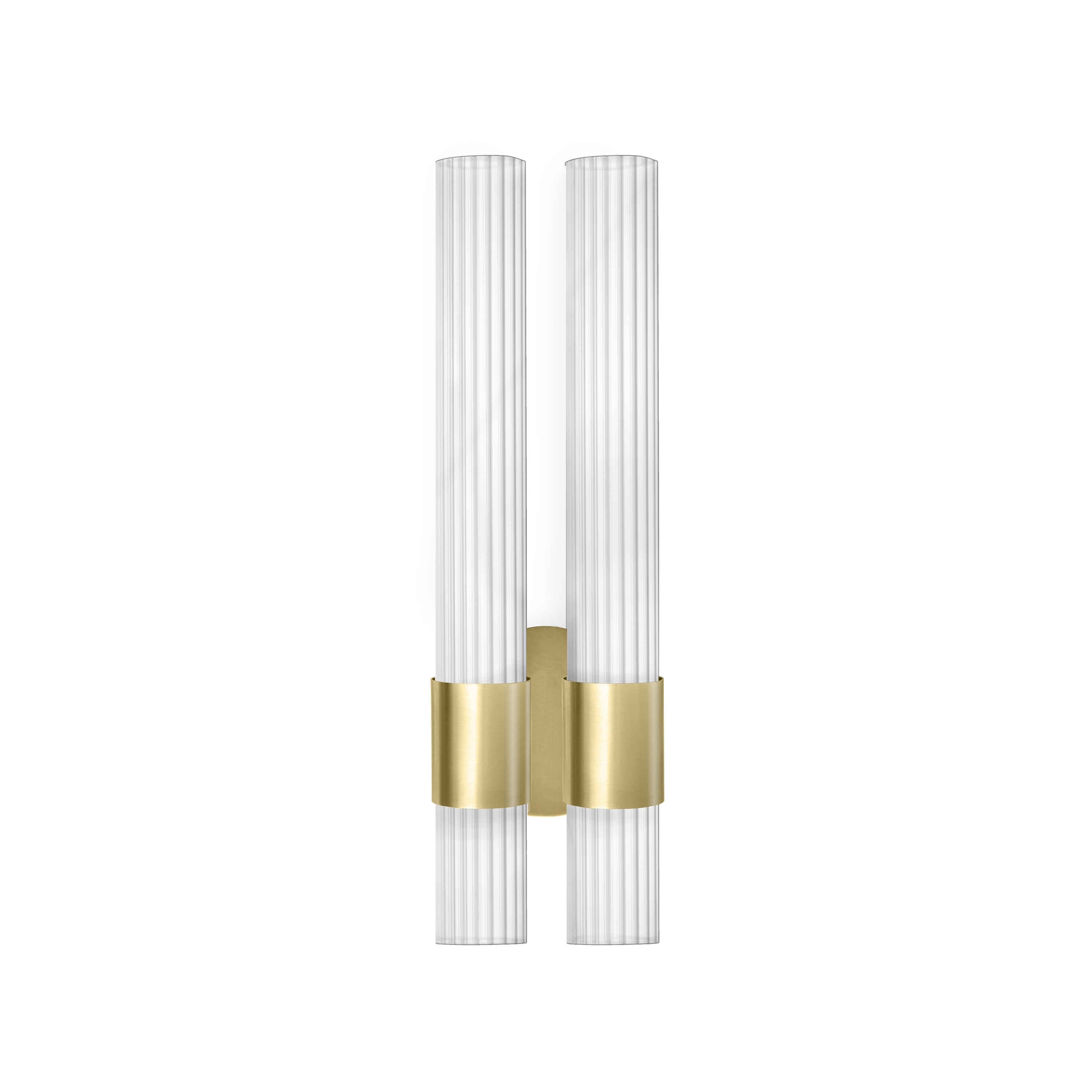 Sbarlusc | Double Wandleuchte Gold Messing Transparentes Glas