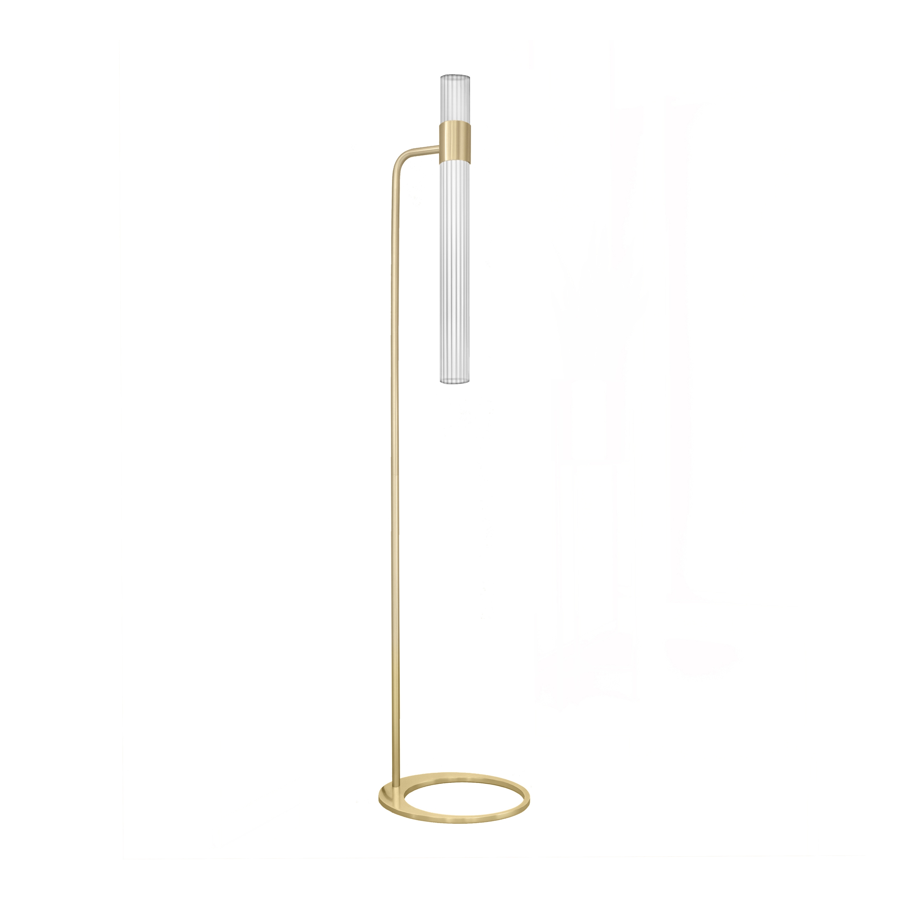 Sbarlusc | Stehlampe Gold Messing Transparentes Glas