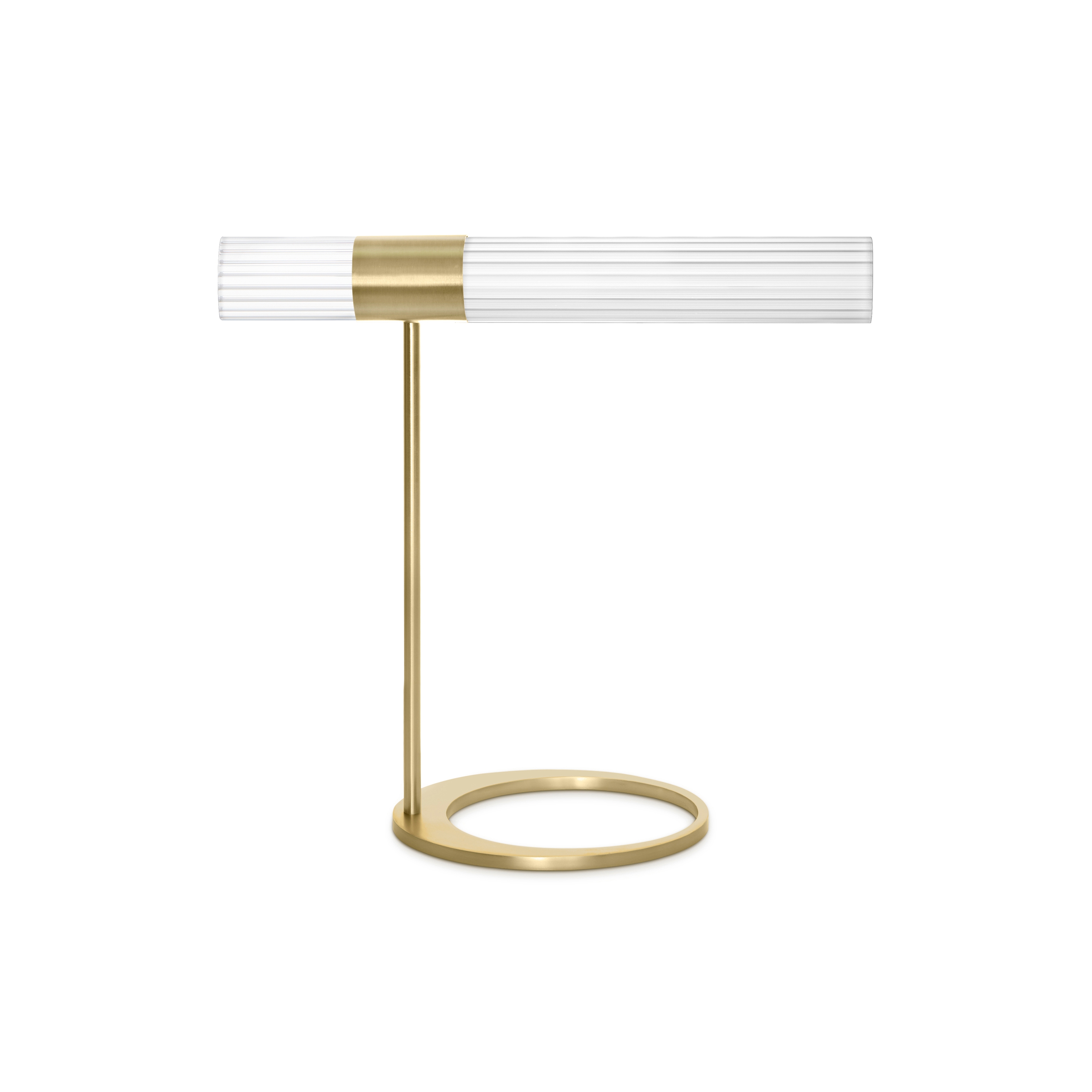Sbarlusc | Table Lamp Gold Brass Trasparent Glass