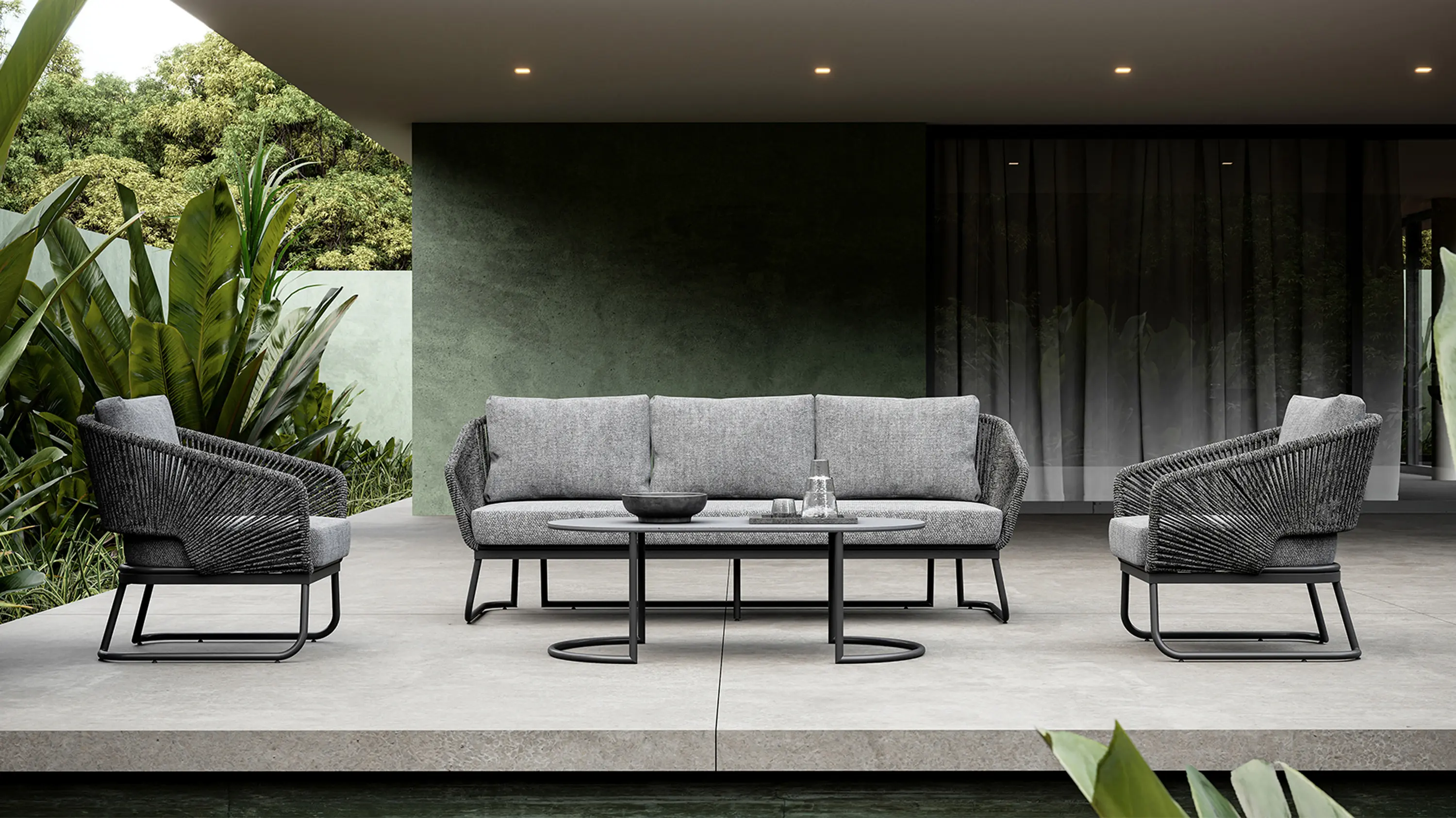 SNOC - Claude Charcoal Lounge Set