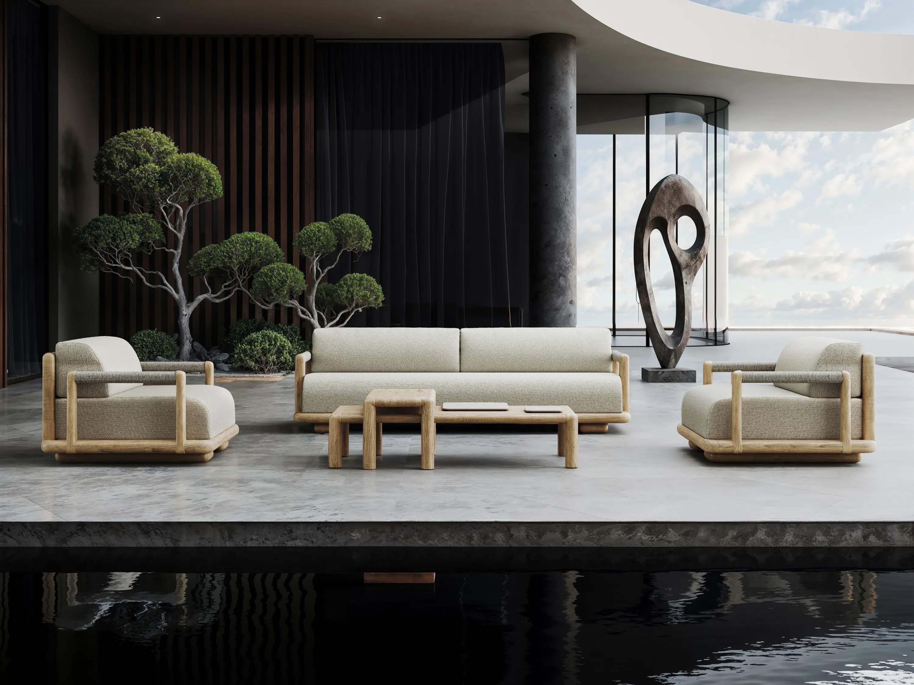 SNOC - Caleo - Natural 3 Seater Sofa