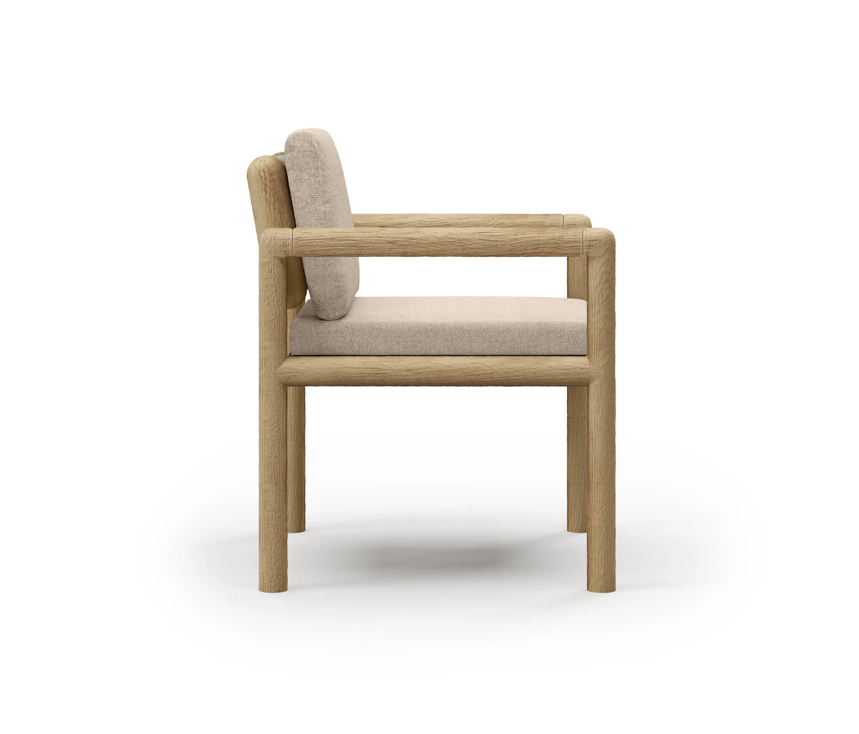 SNOC - Caleo - Natural Dining Chair with Armrest
