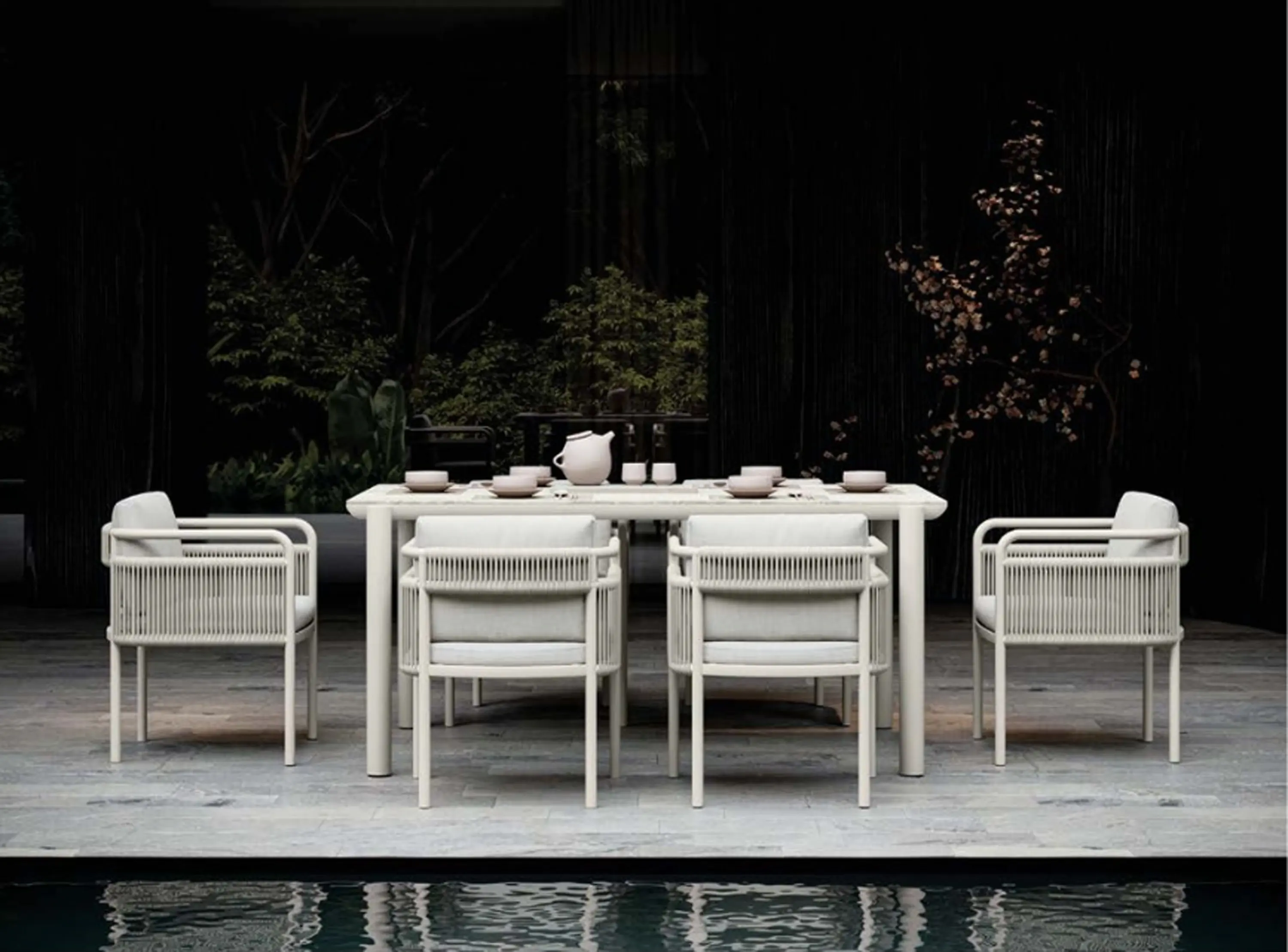SNOC - Link - Bisque Dining Set fo 6