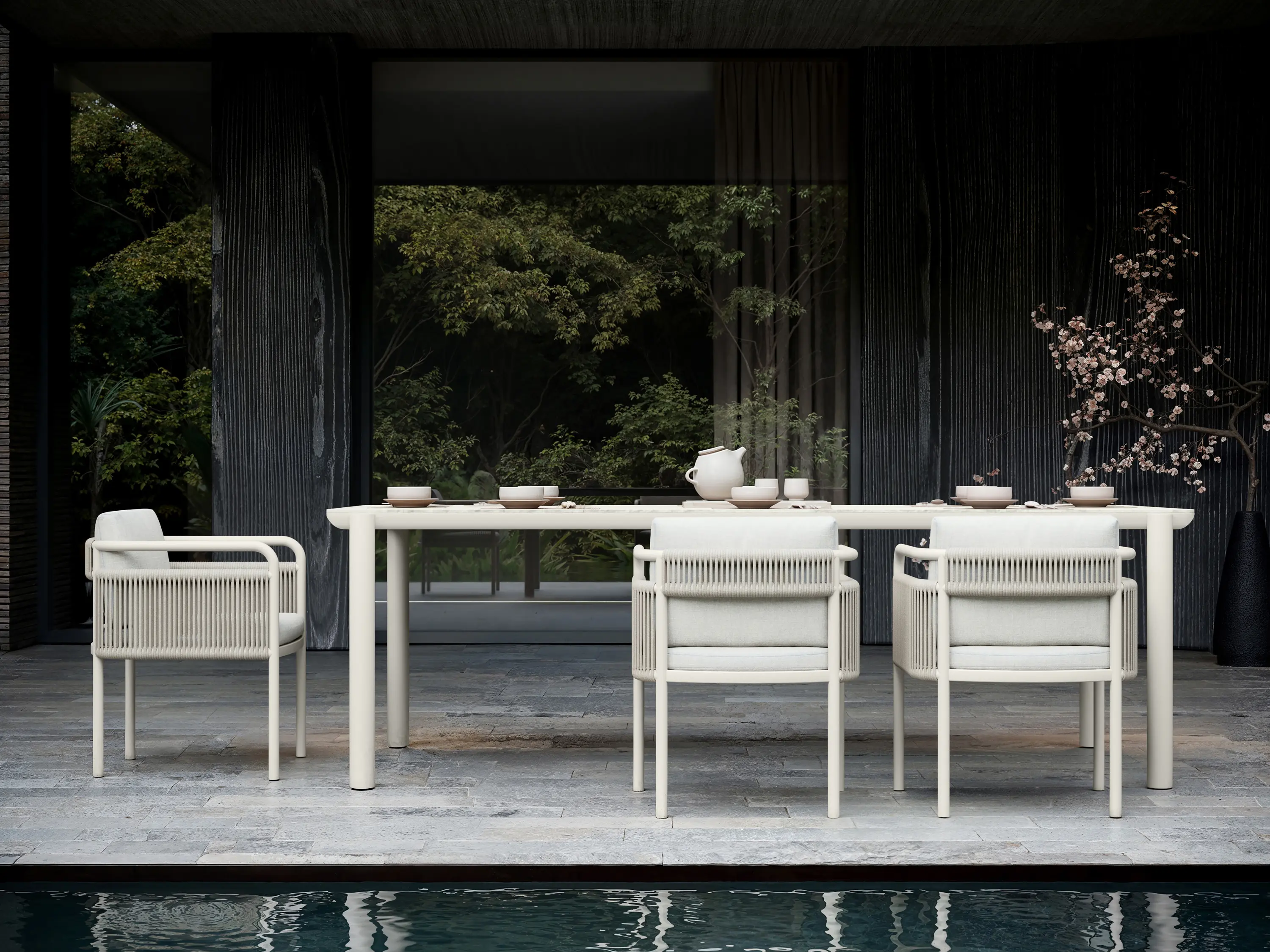 SNOC - Link - Bisque Dining Table for 8