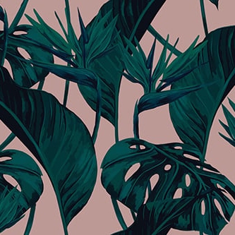 Display product Bird of Paradise Fabric - Blush Satin from manufacturer Feathr