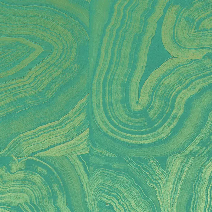 Feathr - Geode Metallic - Emerald Gold
