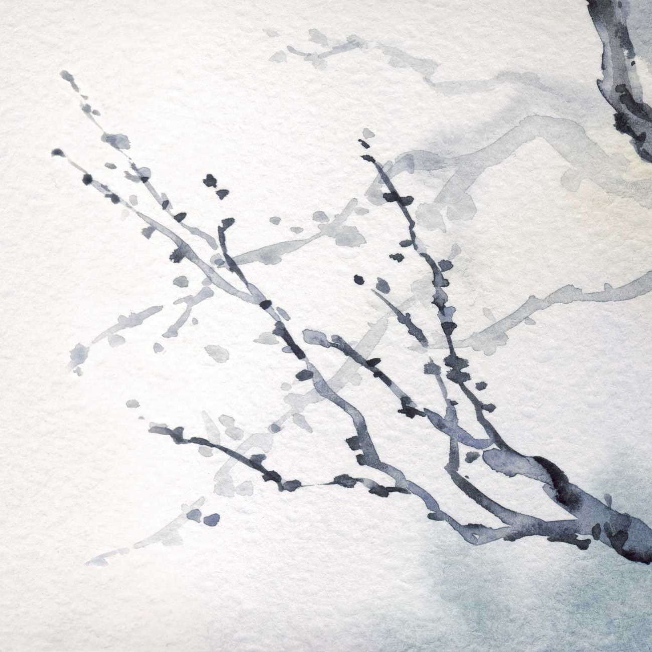 Ink Blossoms - Blue