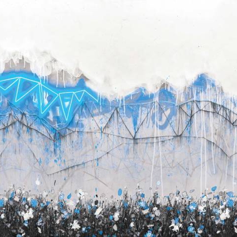 Mostra il prodotto Neon Bunting - Electric Blue del produttore Feathr