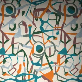 Psychedelic Pathways - Teal & Rust