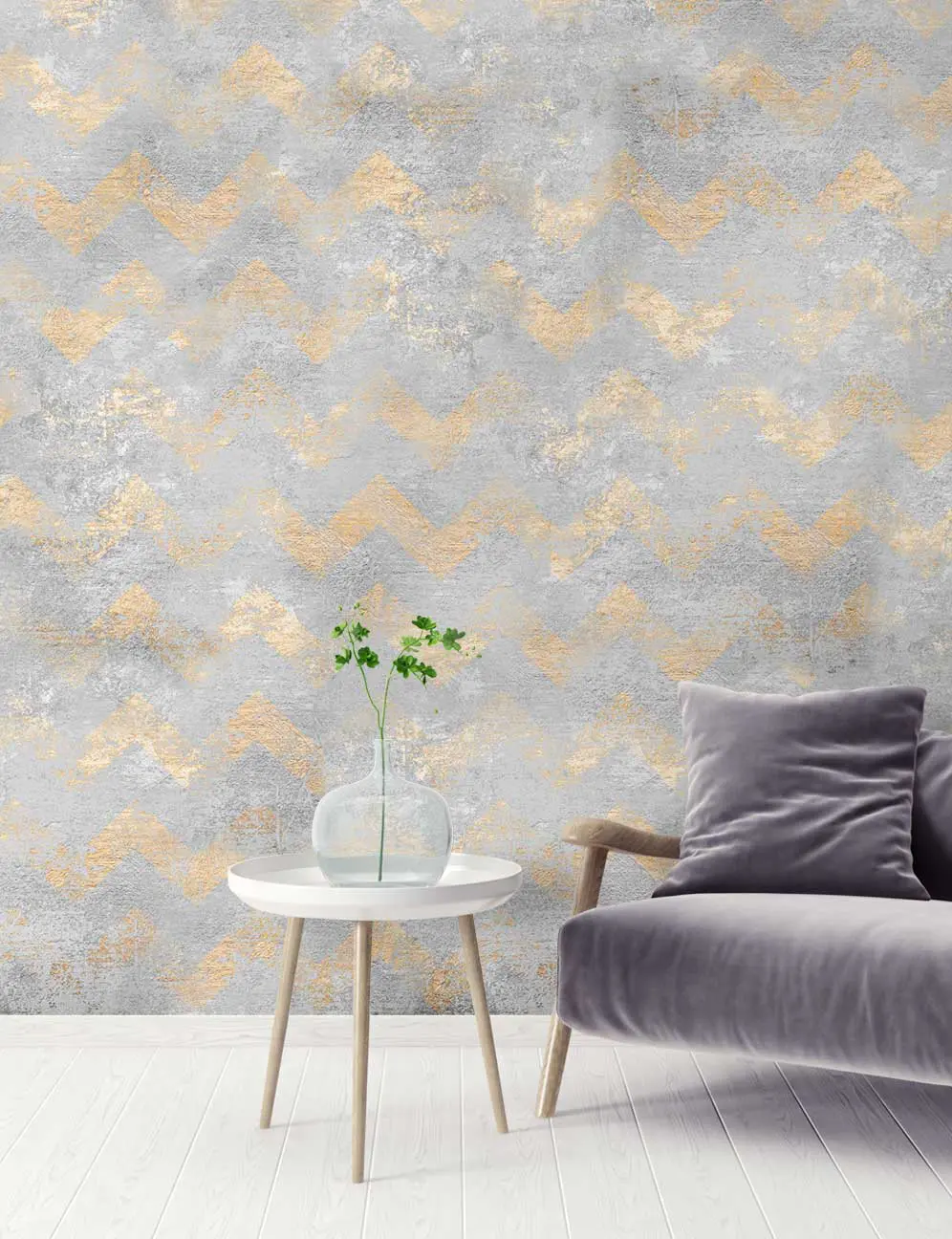Feathr - Shimmer Chevron - Gold