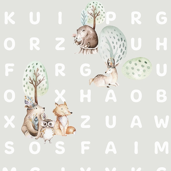 Word Search Animal - Beige