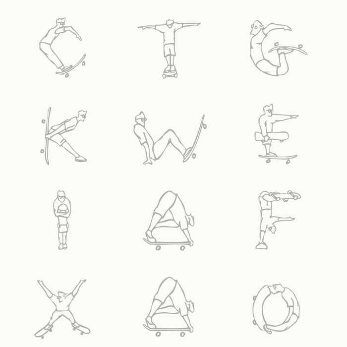 Word Search Skateboarding - Grey