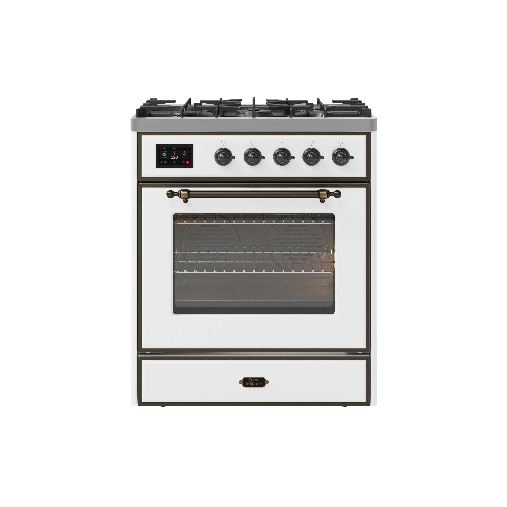 Display product Majestic | 30 inches TFT single oven range cooker 5 burners from manufacturer ILVE