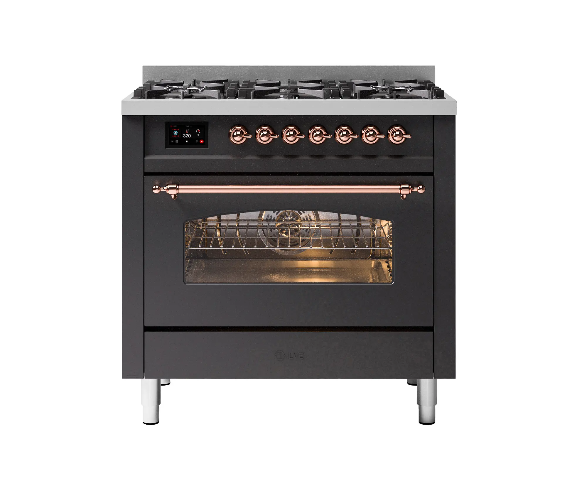 ILVE - Nostalgie | 36 Zoll Backofen-Einzelherd aus emailliertem Stahl