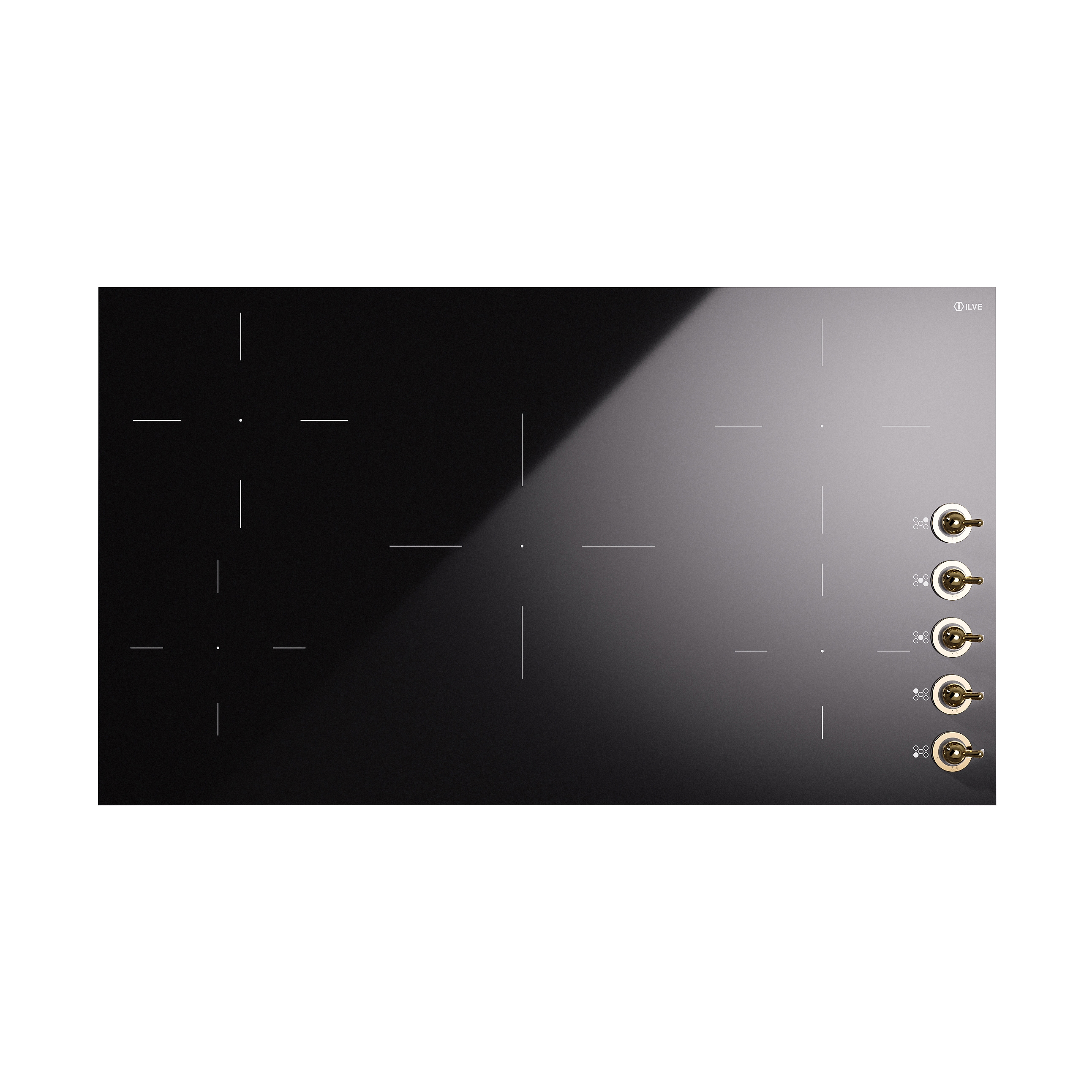 Display product Nostalgie | 5-zone induction hob with knobs from manufacturer ILVE