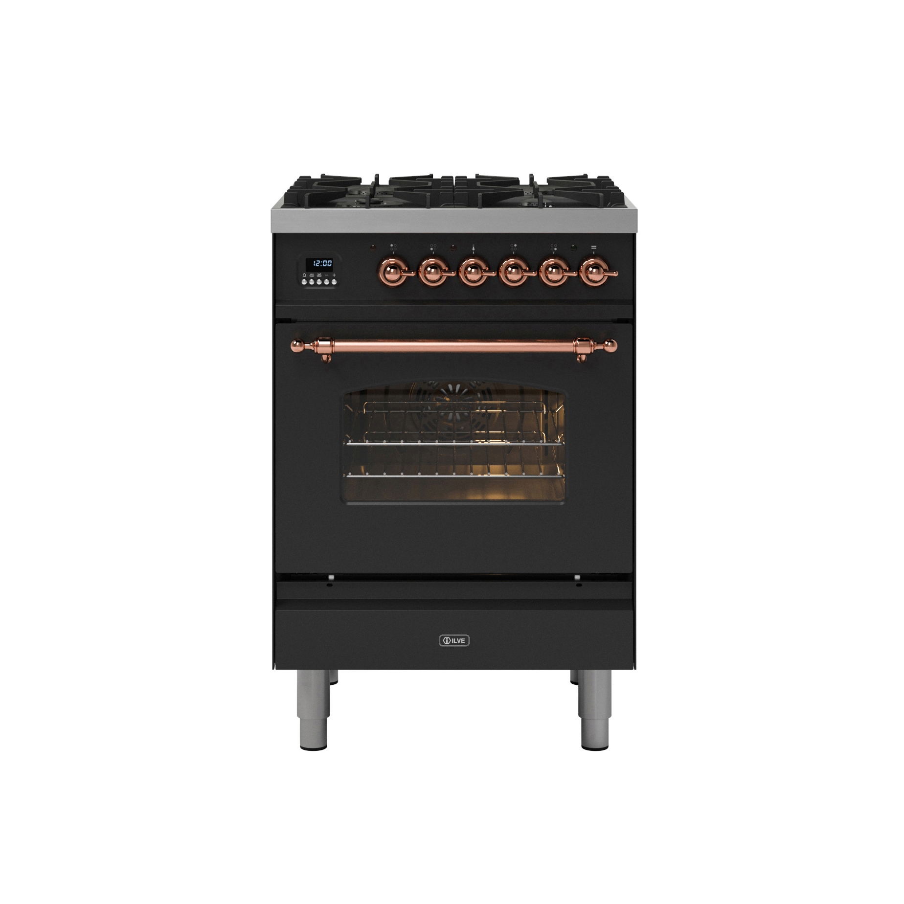 Display product Nostalgie | 60 cm enamelled steel single oven range cooker from manufacturer ILVE
