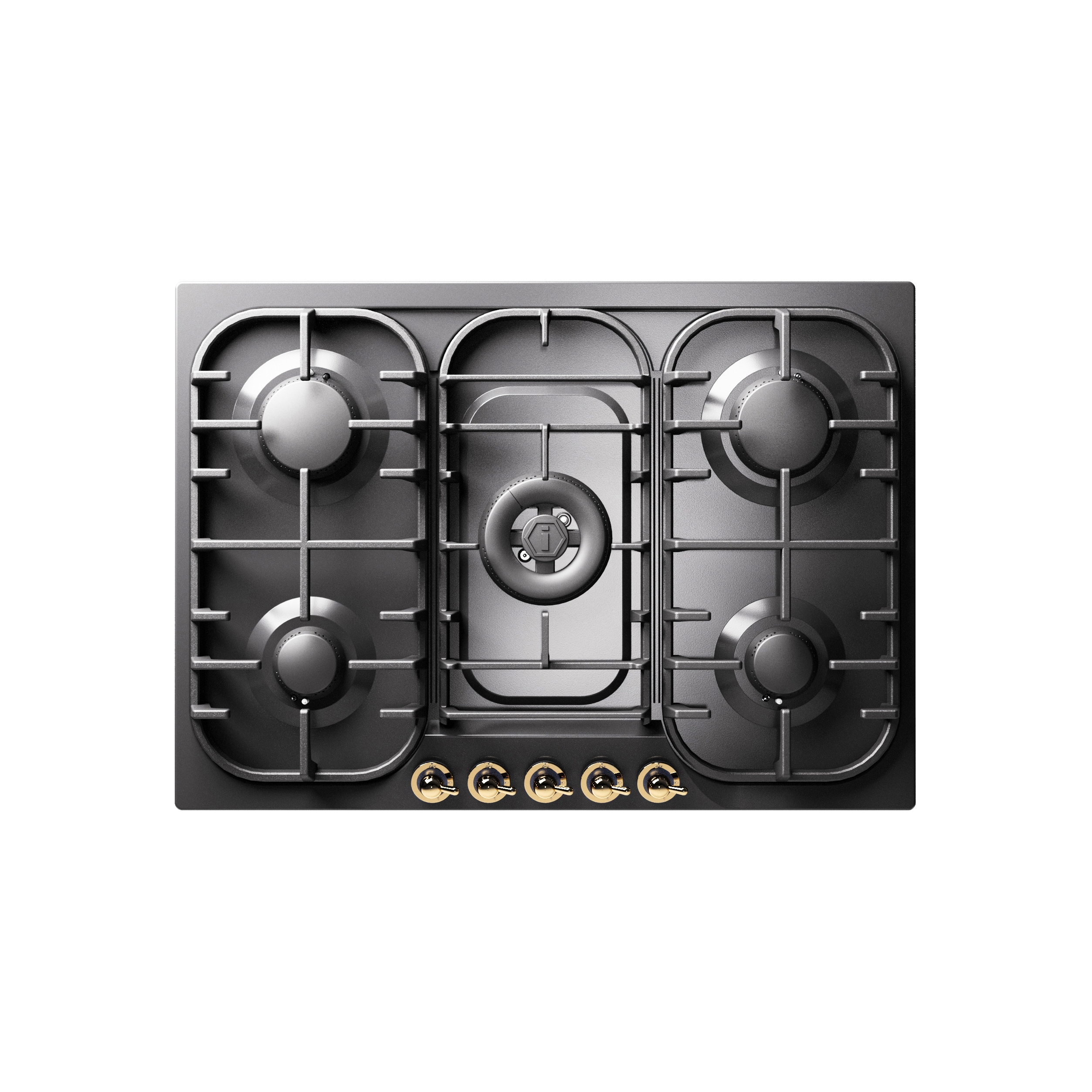 Display product Nostalgie | 70 cm enamelled steel gas hob 5 burners from manufacturer ILVE
