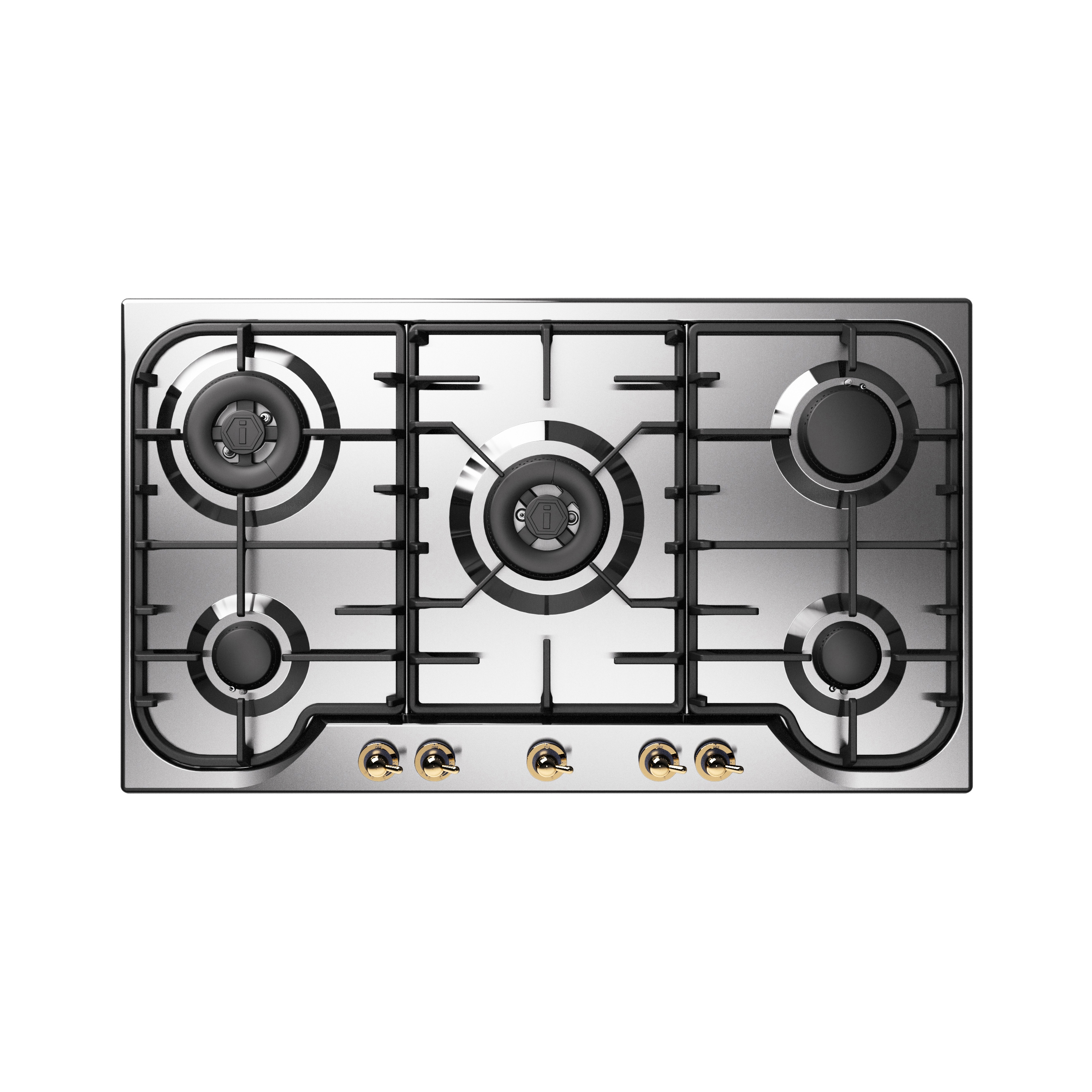 Display product Nostalgie | 90 cm enamelled steel 5 burners gas hob from manufacturer ILVE