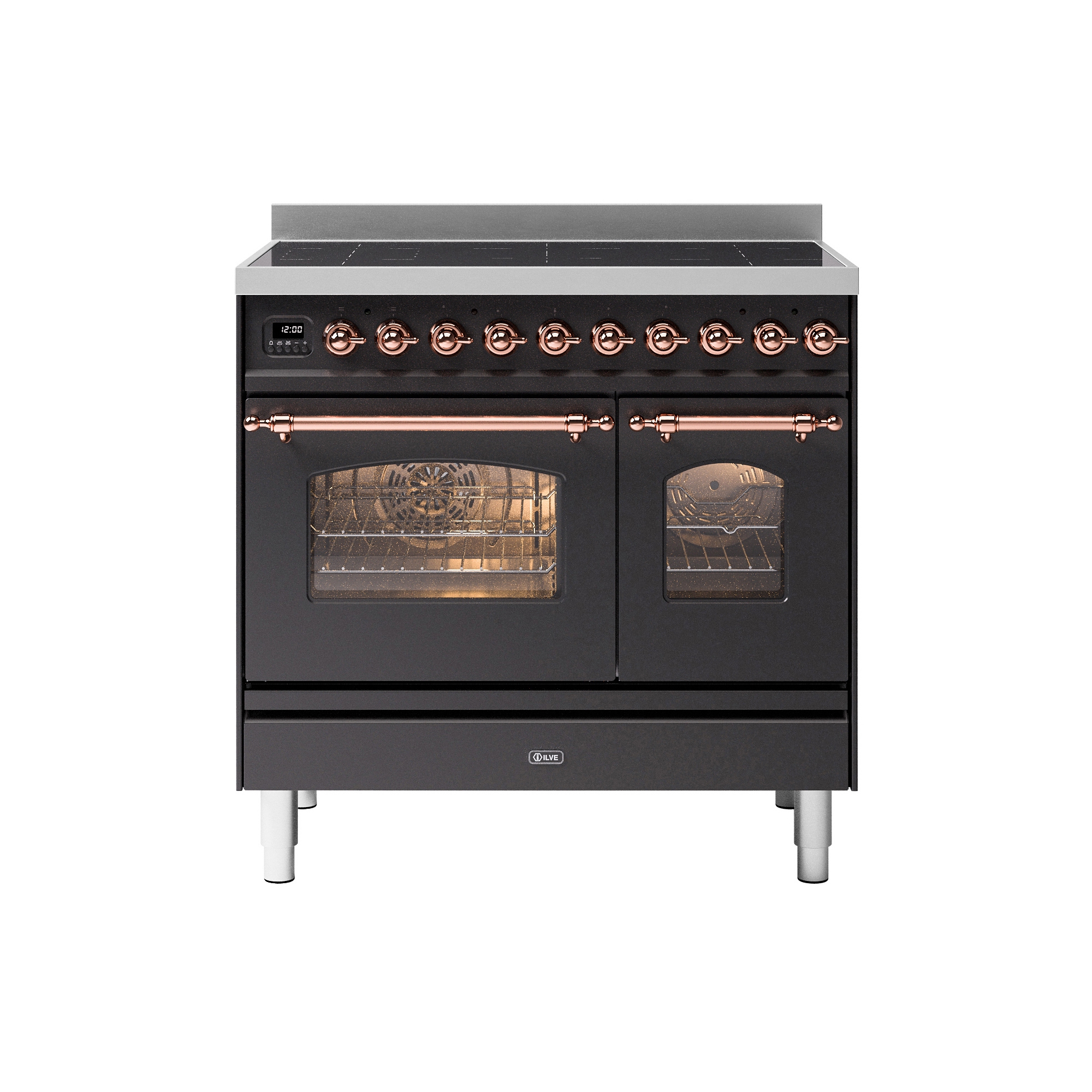 Afficher le produit Nostalgie | Cuisinière Nostalgie 90cm double four en acier émaillé du fabricant ILVE