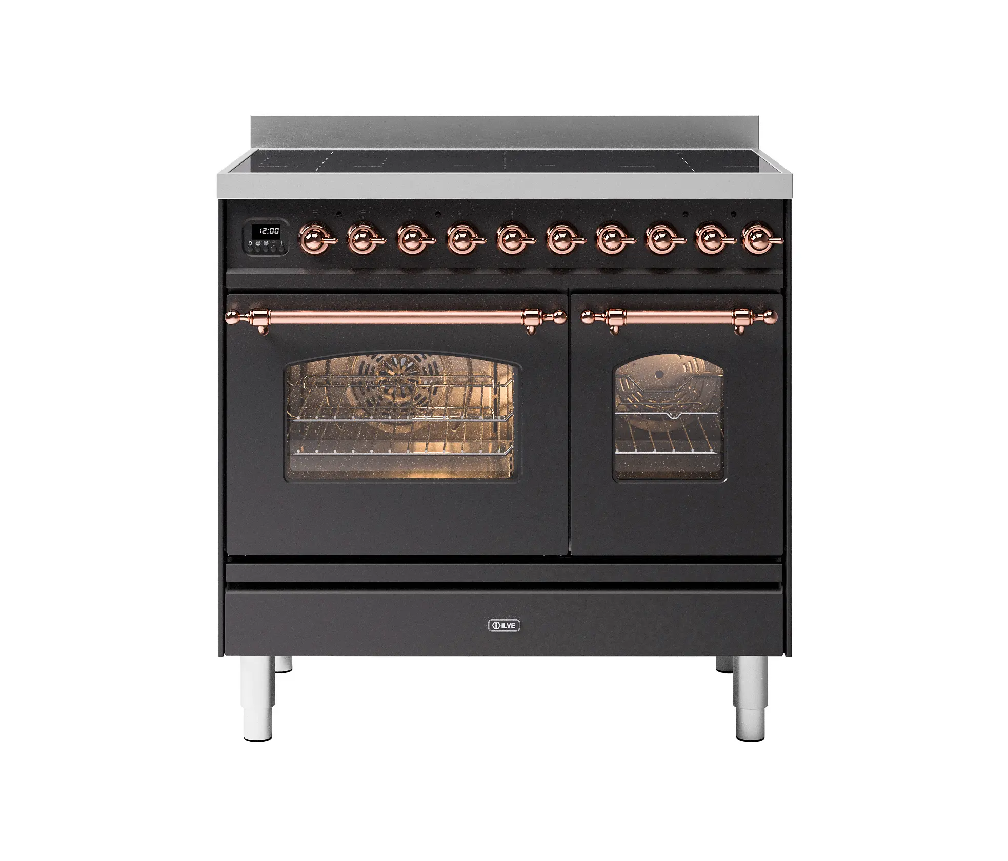 ILVE - Nostalgie | 90 cm enamelled steel double oven range cooker
