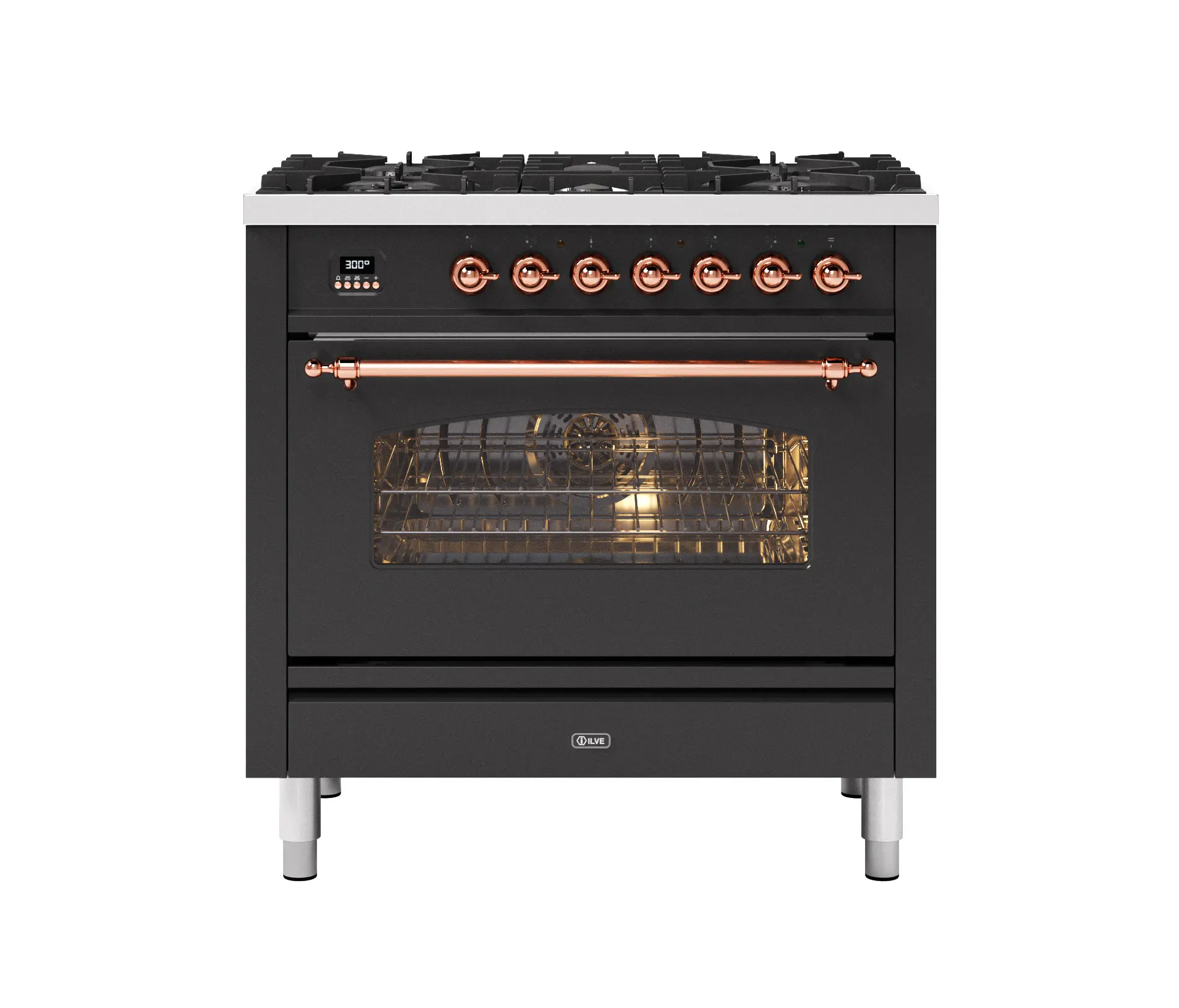 ILVE - Nostalgie | 90 cm enamelled steel single oven range cooker