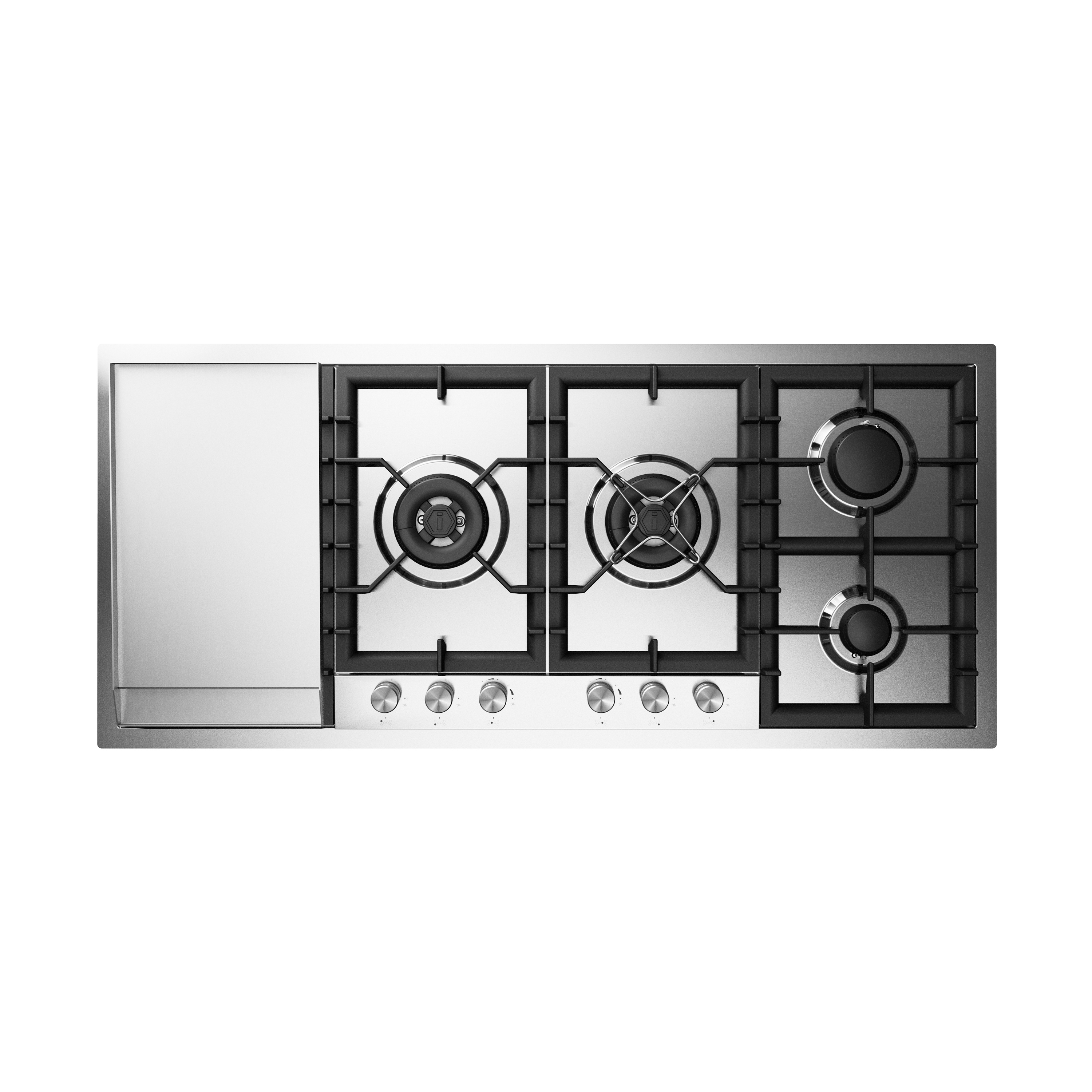 Display product Professional Plus | 120 cm stainless steel flush mounted gas hob 6 burners - Dual from manufacturer ILVE