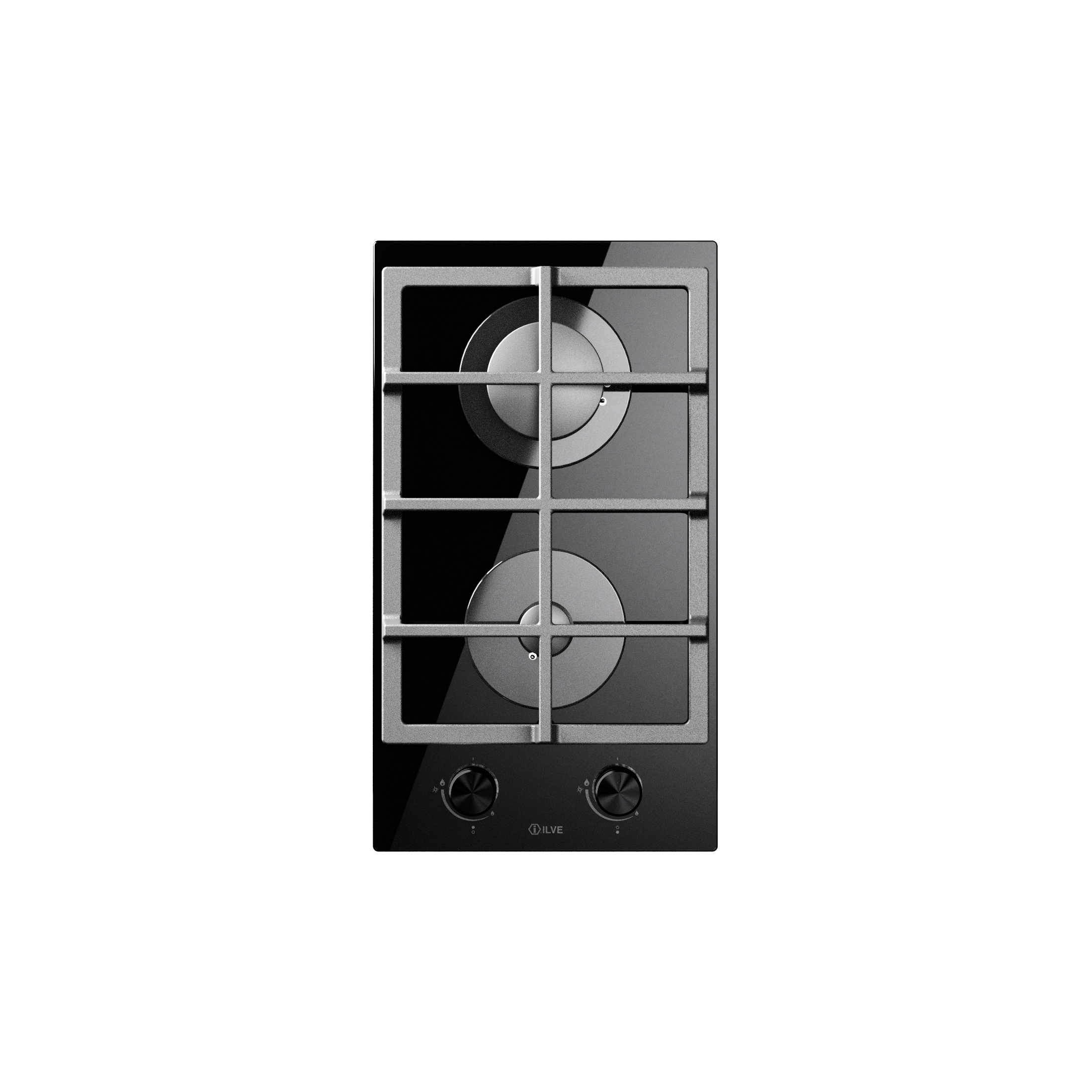Display product Professional Plus | 30 cm tempered glass gas hob 2 burners from manufacturer ILVE