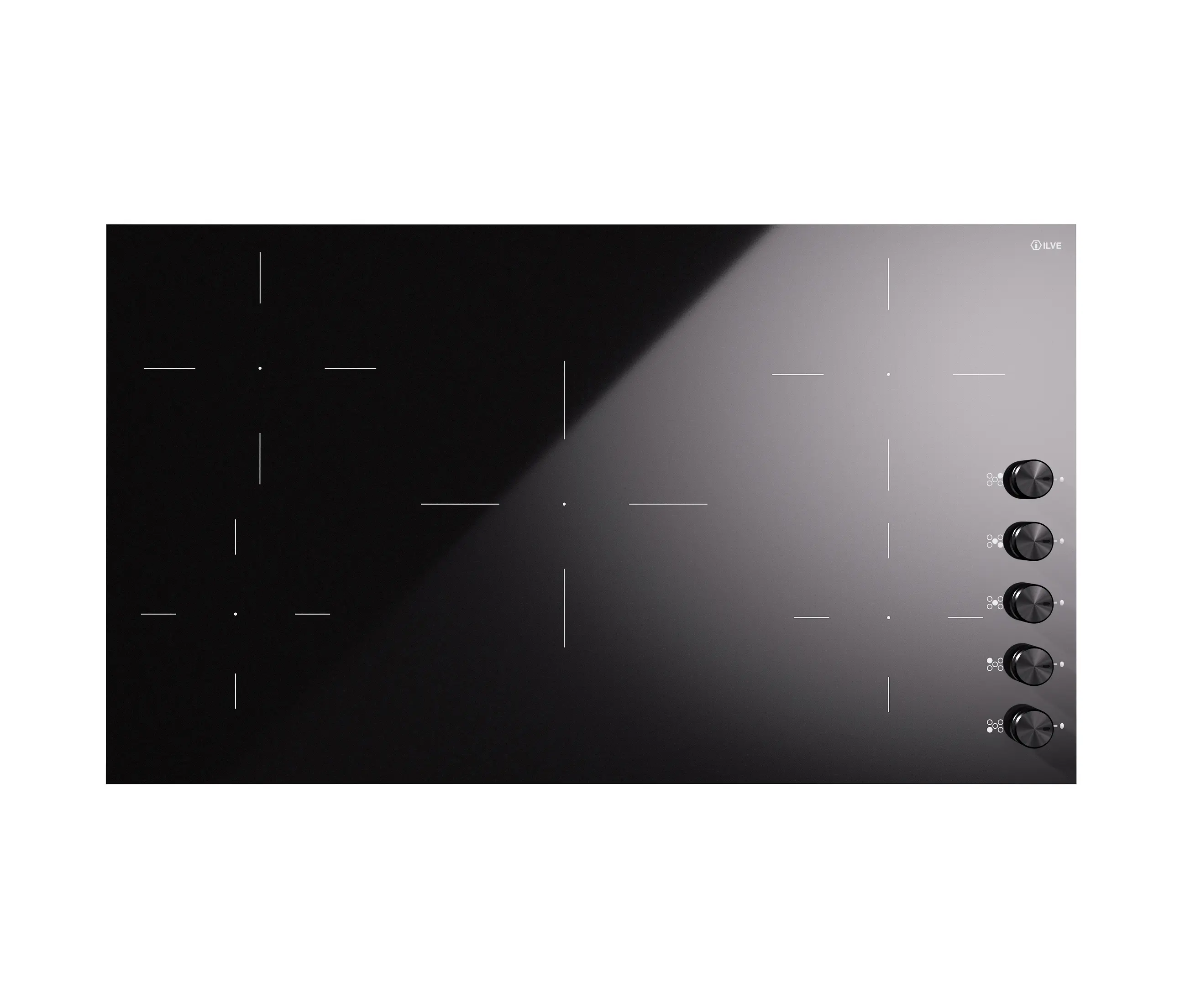 ILVE - Professional Plus | 5-zone induction hob with knobs