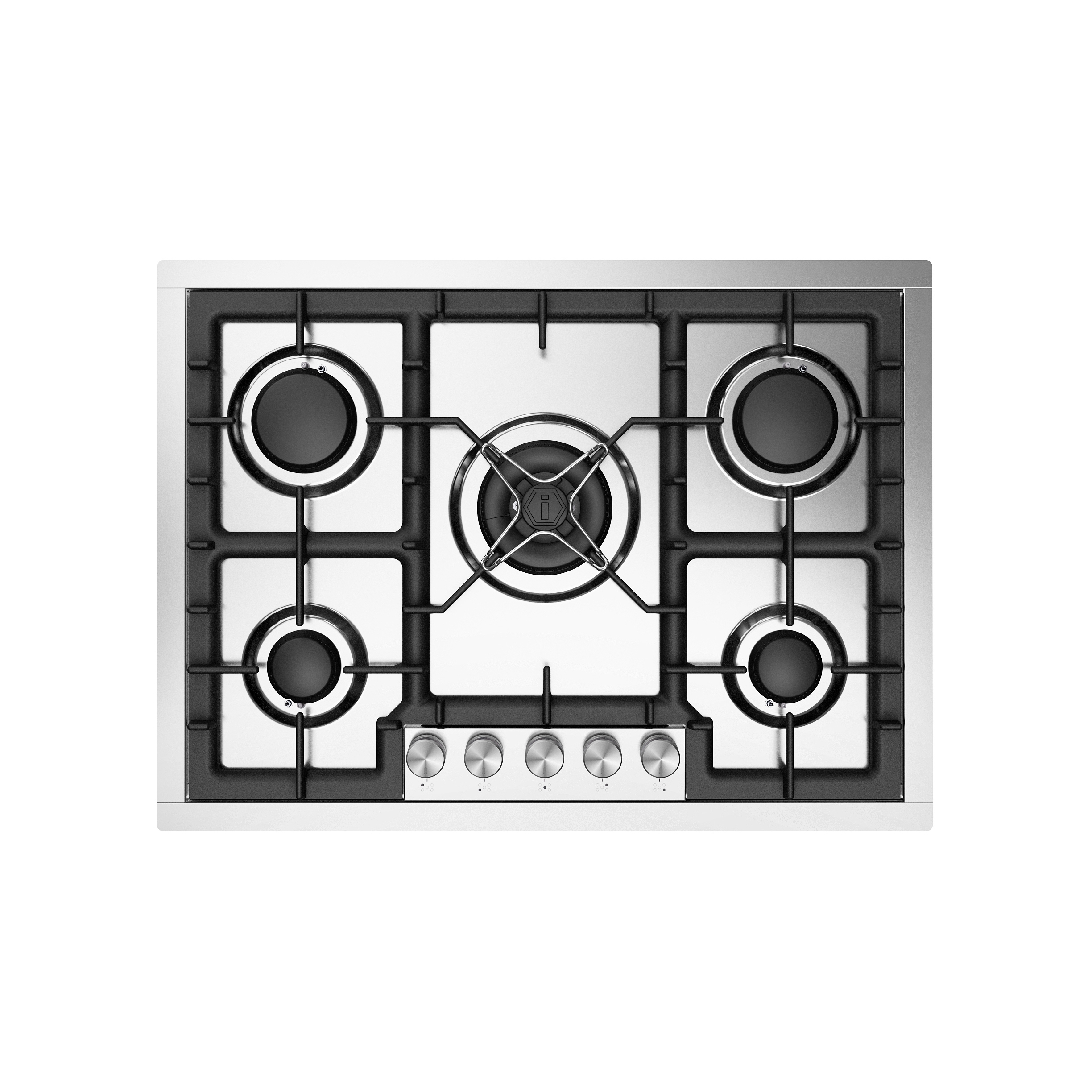 Display product Professional Plus | 70 cm stainless steel flush gas hob 5 burners - Dual from manufacturer ILVE