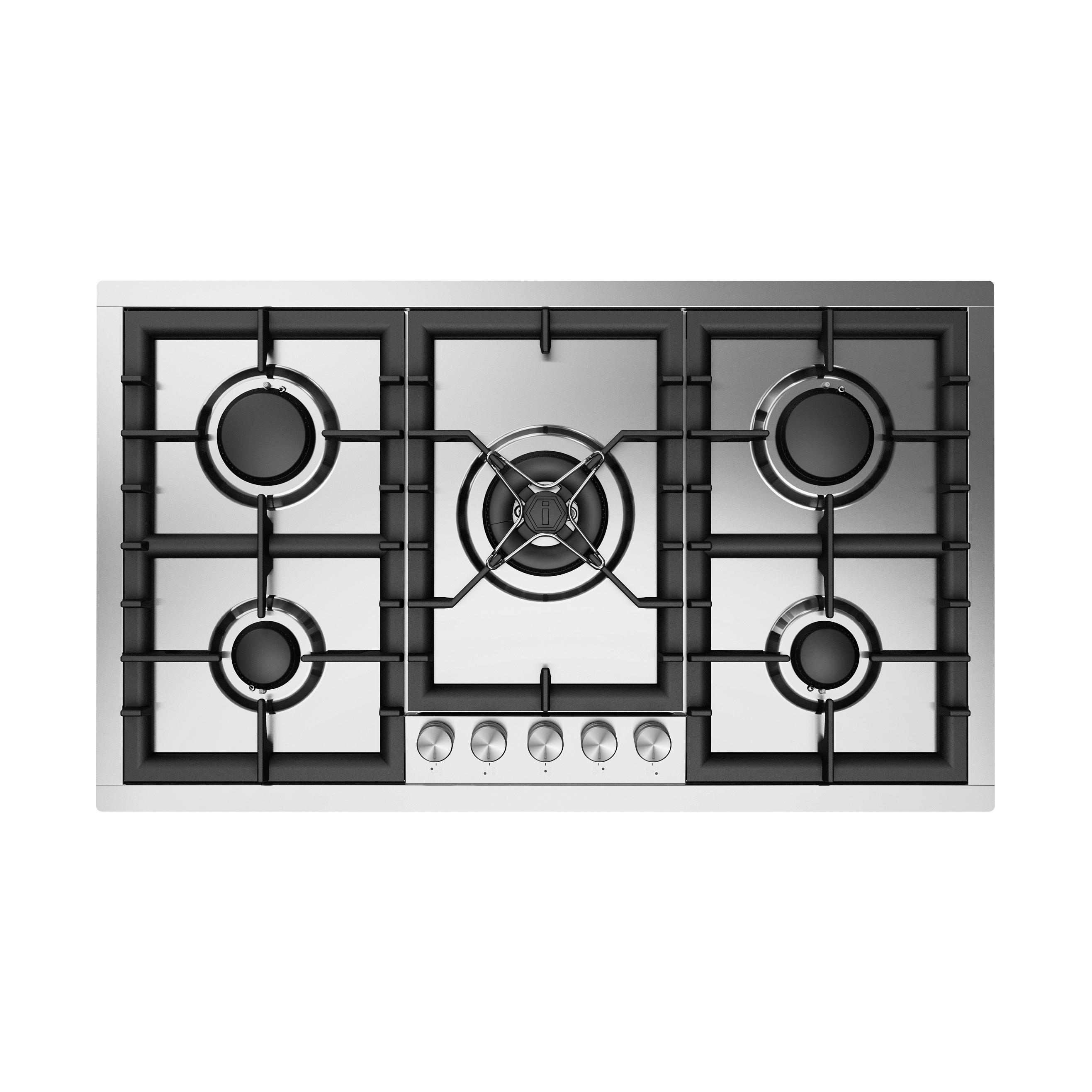 Display product Professional Plus | 90 cm stainless steel flush gas hob 5 burners - Dual from manufacturer ILVE
