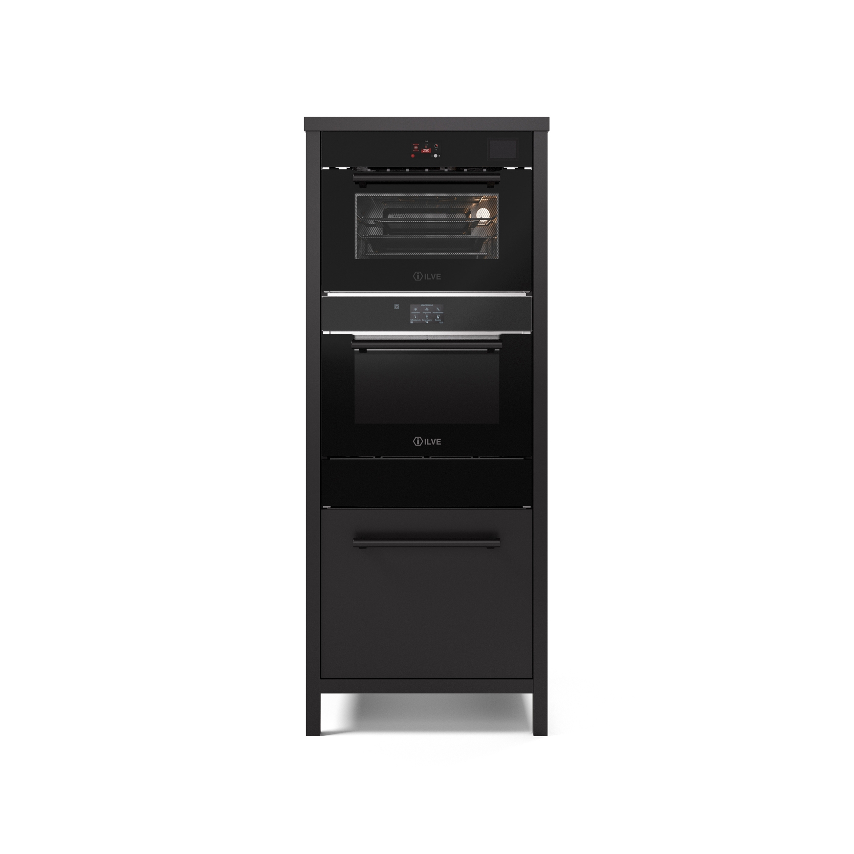 Produkt Professional Plus | Black glass multifunction column des Herstellers ILVE anzeigen