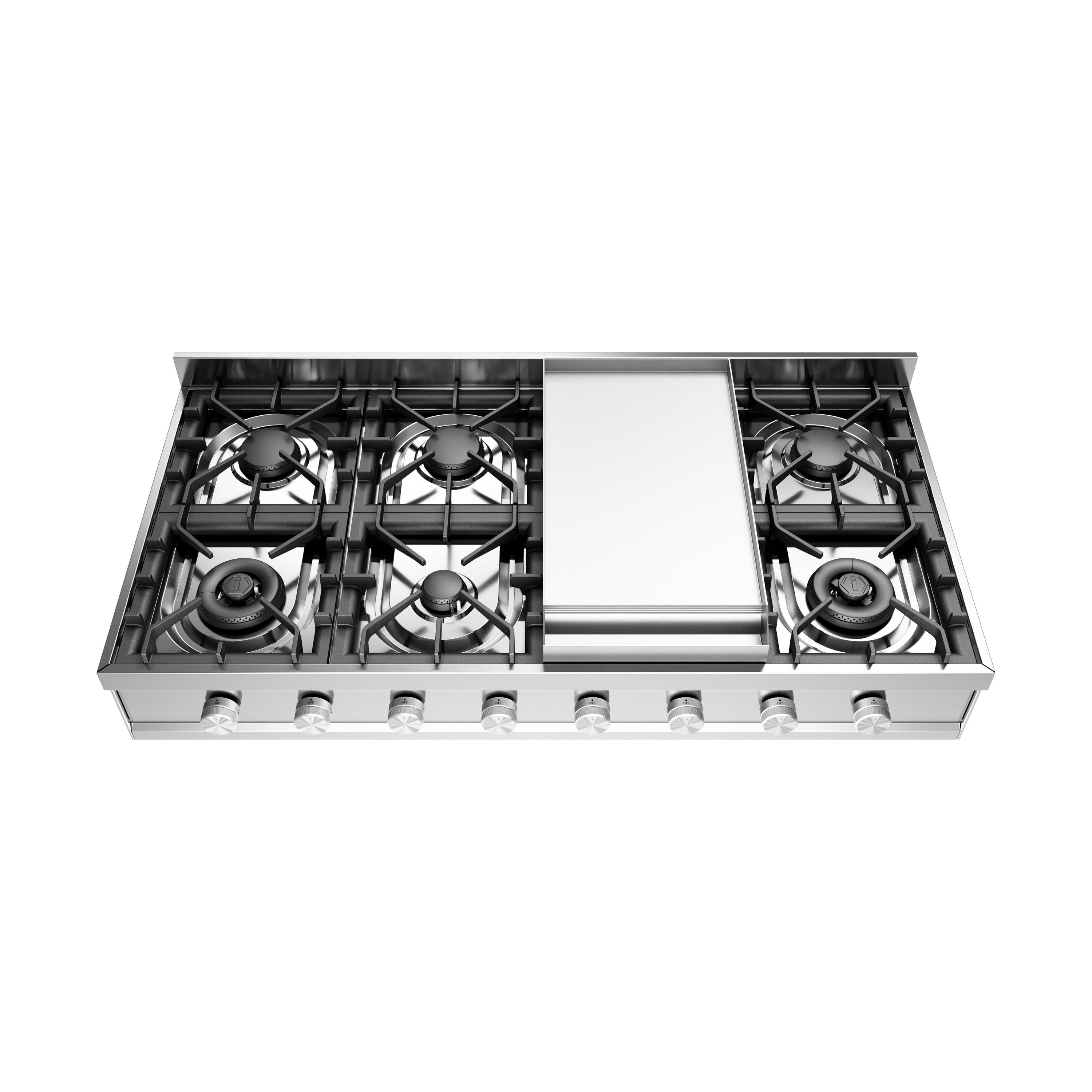 Display product Professional Plus | Gas hob, 120 cm with 8 burners with fry top from manufacturer ILVE