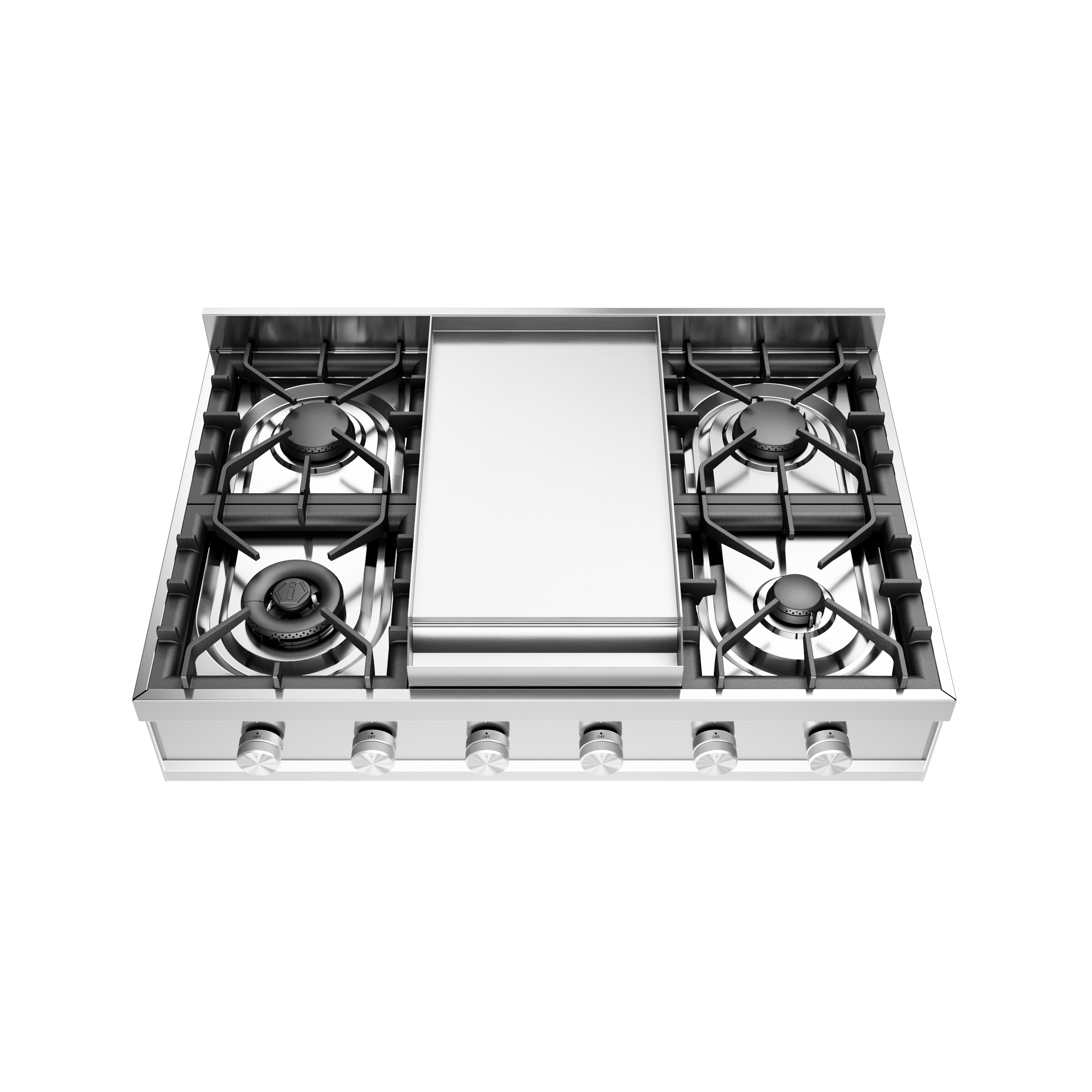 Display product Professional Plus | Gas hob, 90 cm with 6 burners with fry top from manufacturer ILVE