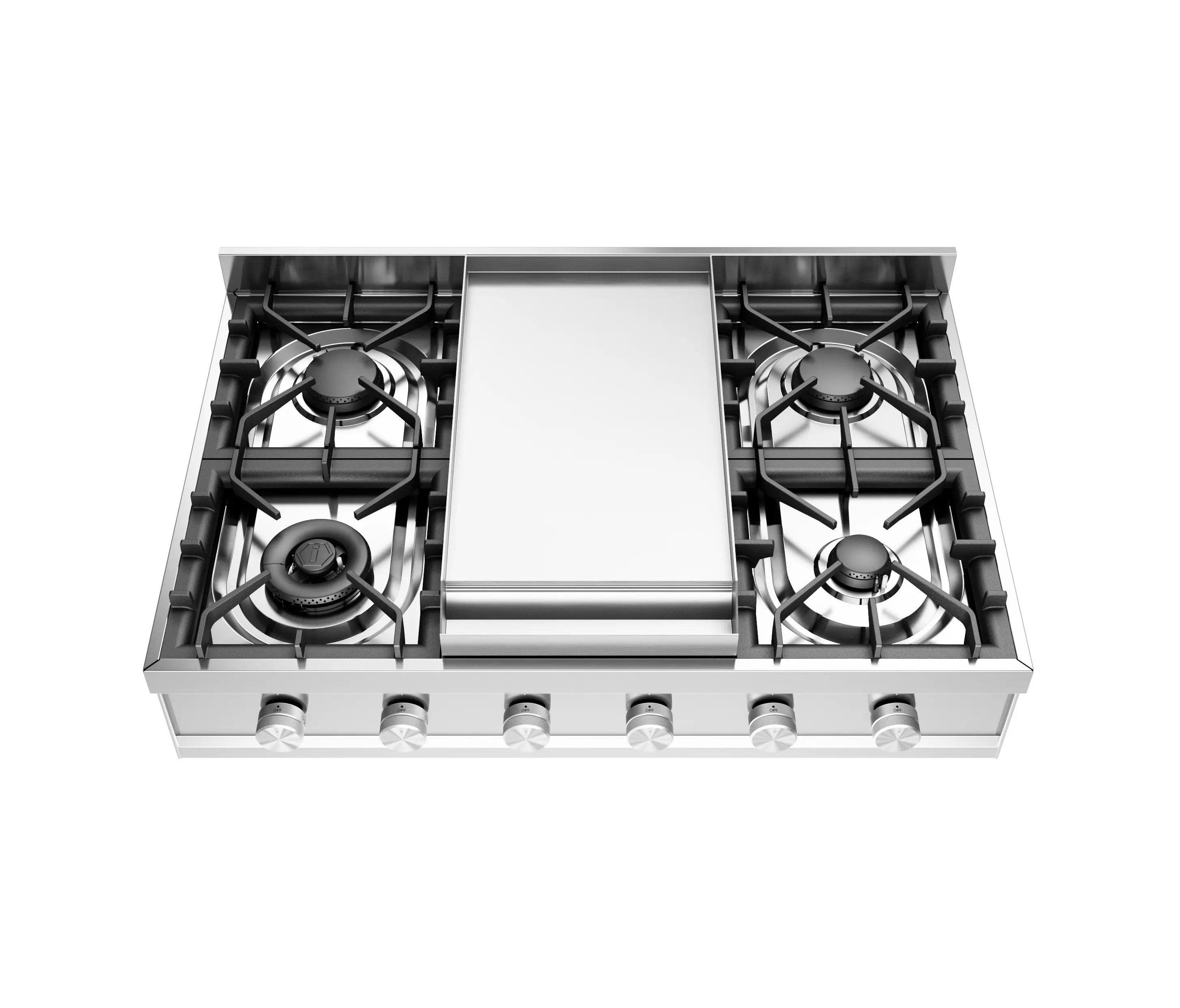 ILVE - Professional Plus | Gas hob, 90 cm with 6 burners with fry top