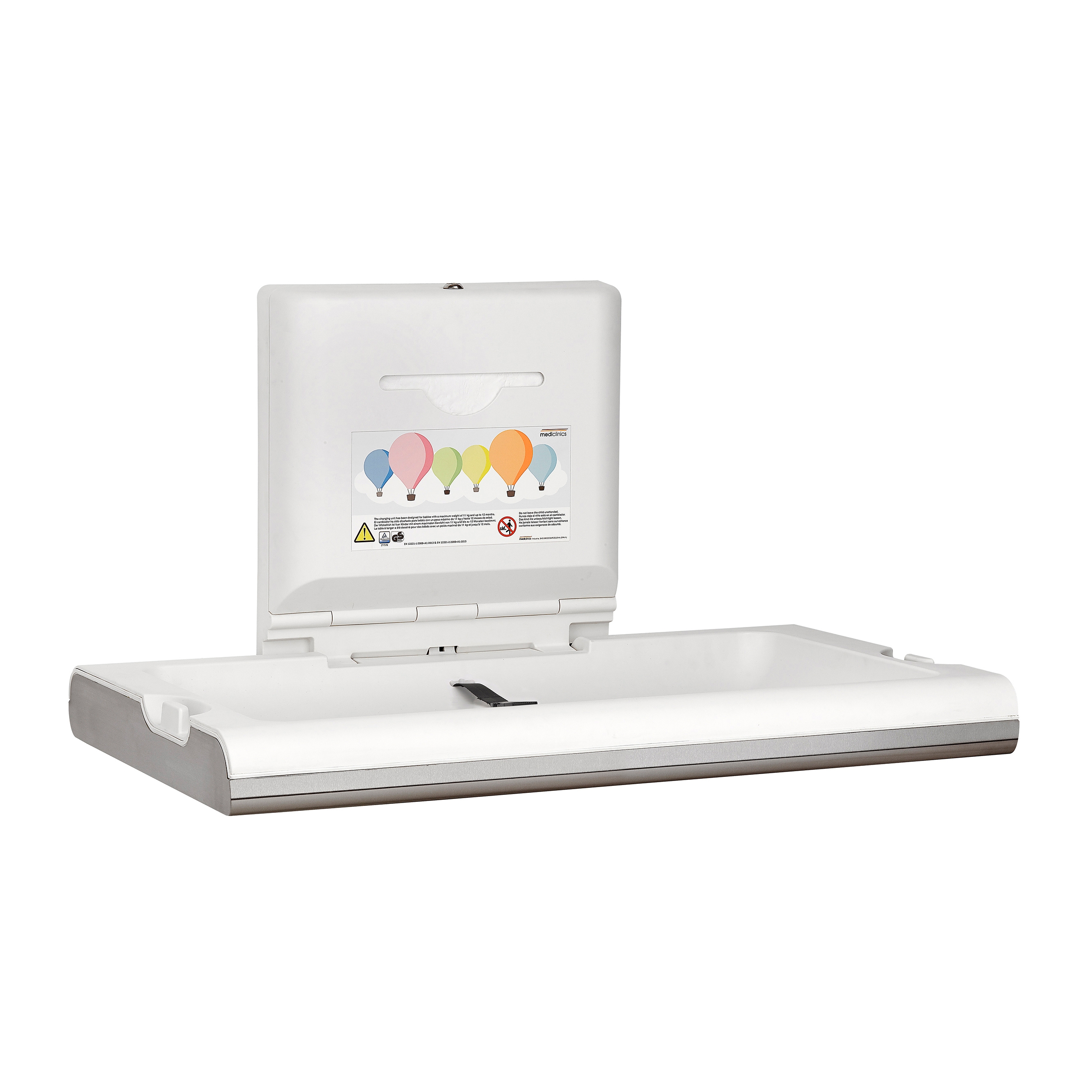 Horizontal baby changing stations | BabyMedi  | CP0016HCS satin finish