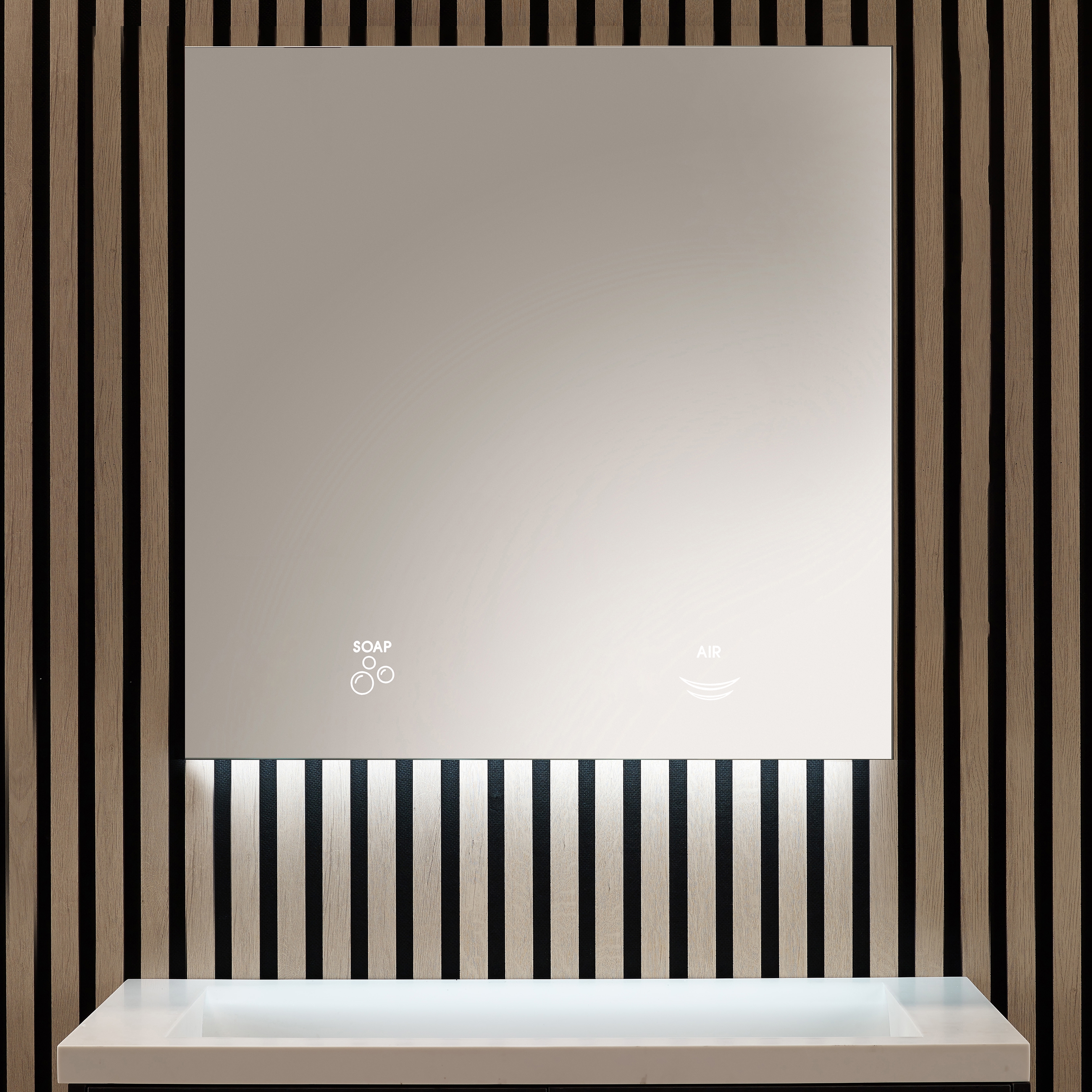 Display product 2 Module cabinet: soap + hand dryer BTM 12 from manufacturer Mediclinics