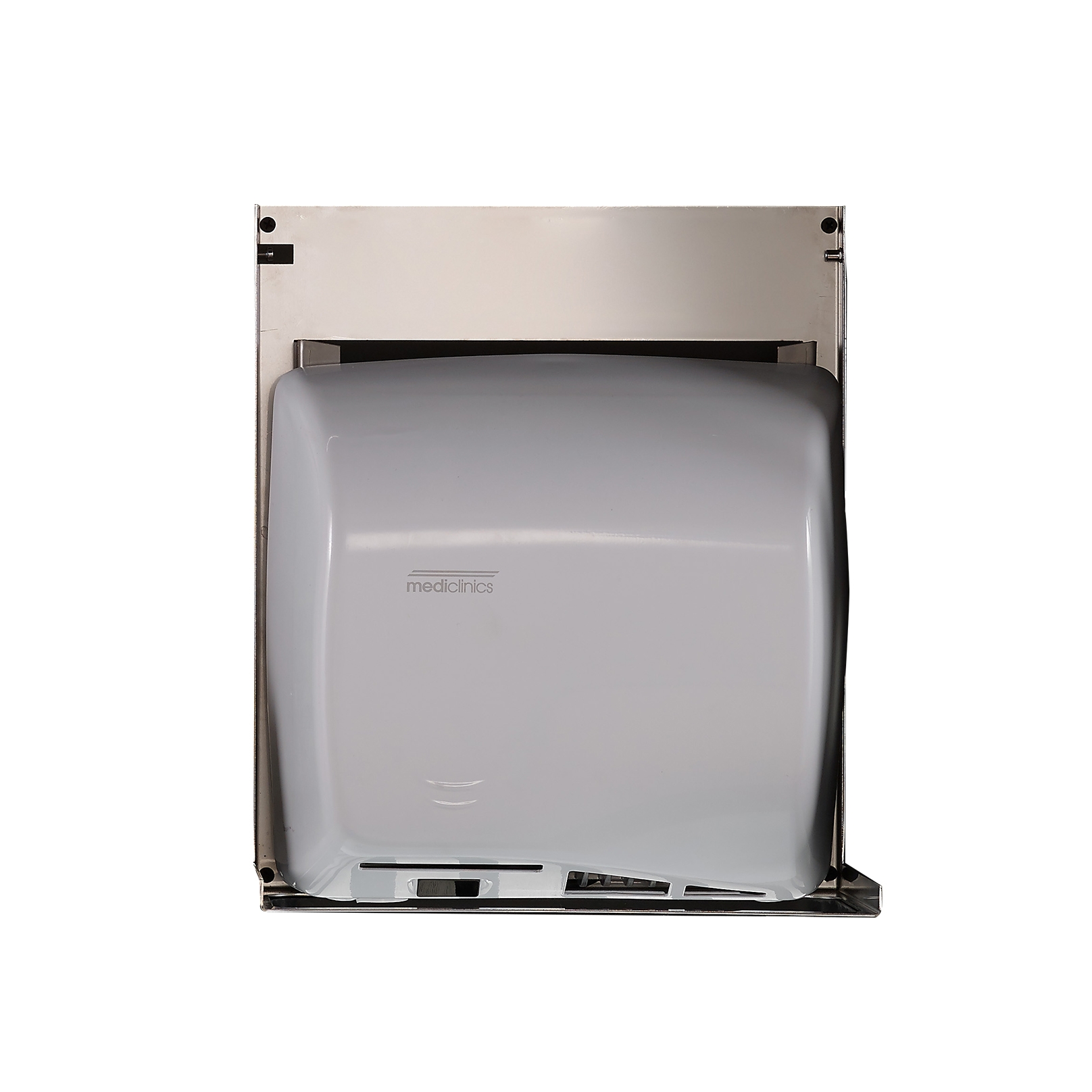 Display product Automatic hand dryer with bracket to install behind the mirror M17A-24BTM from manufacturer Mediclinics