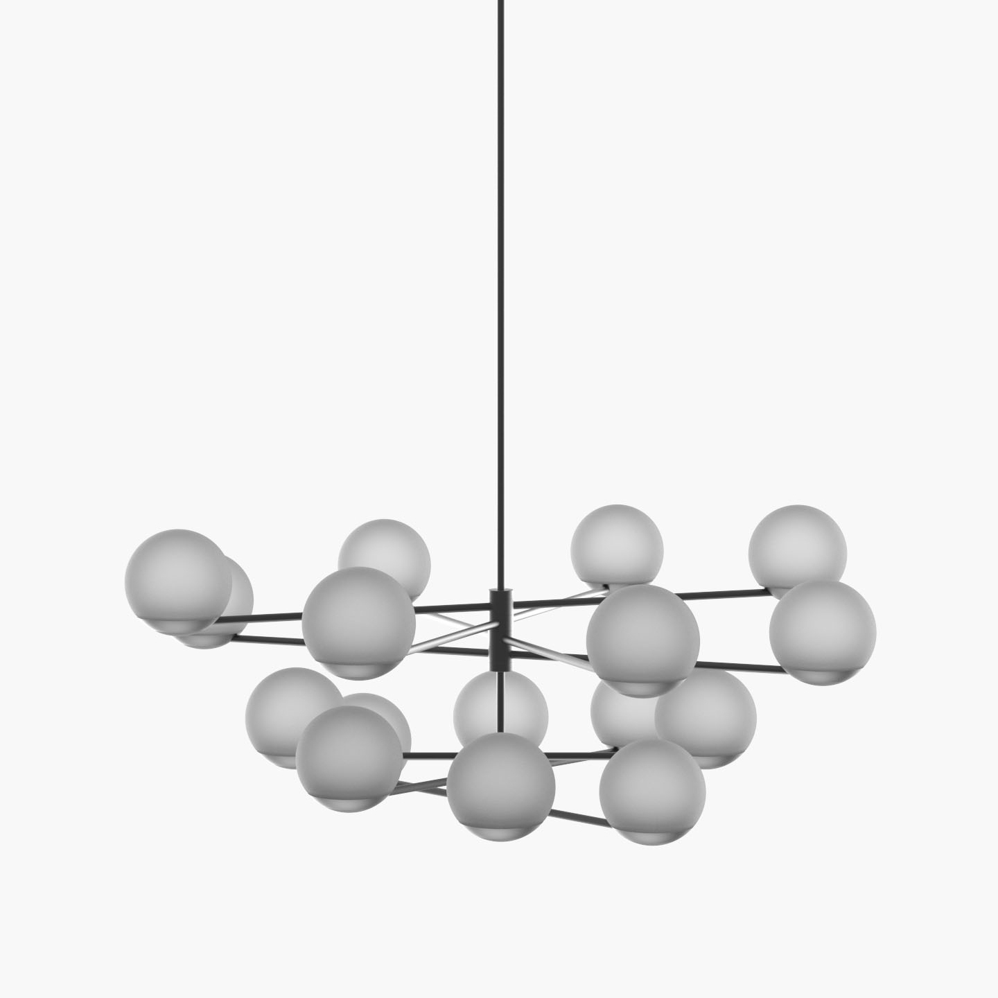 Ball & Hoop | S 19—08 - Black Anodised - Frosted