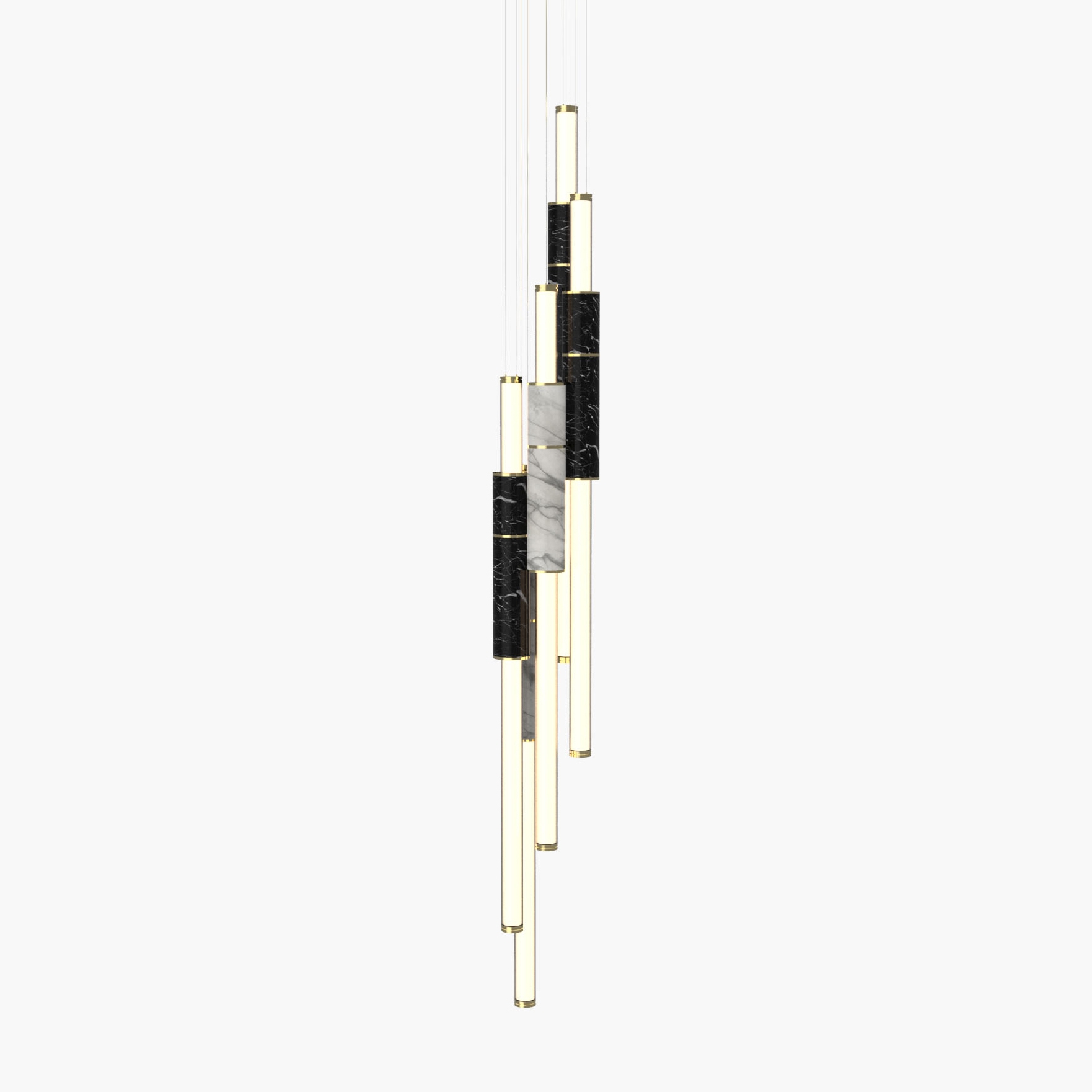 Light Pipe | S 58—17 - Polished Brass - Black / White