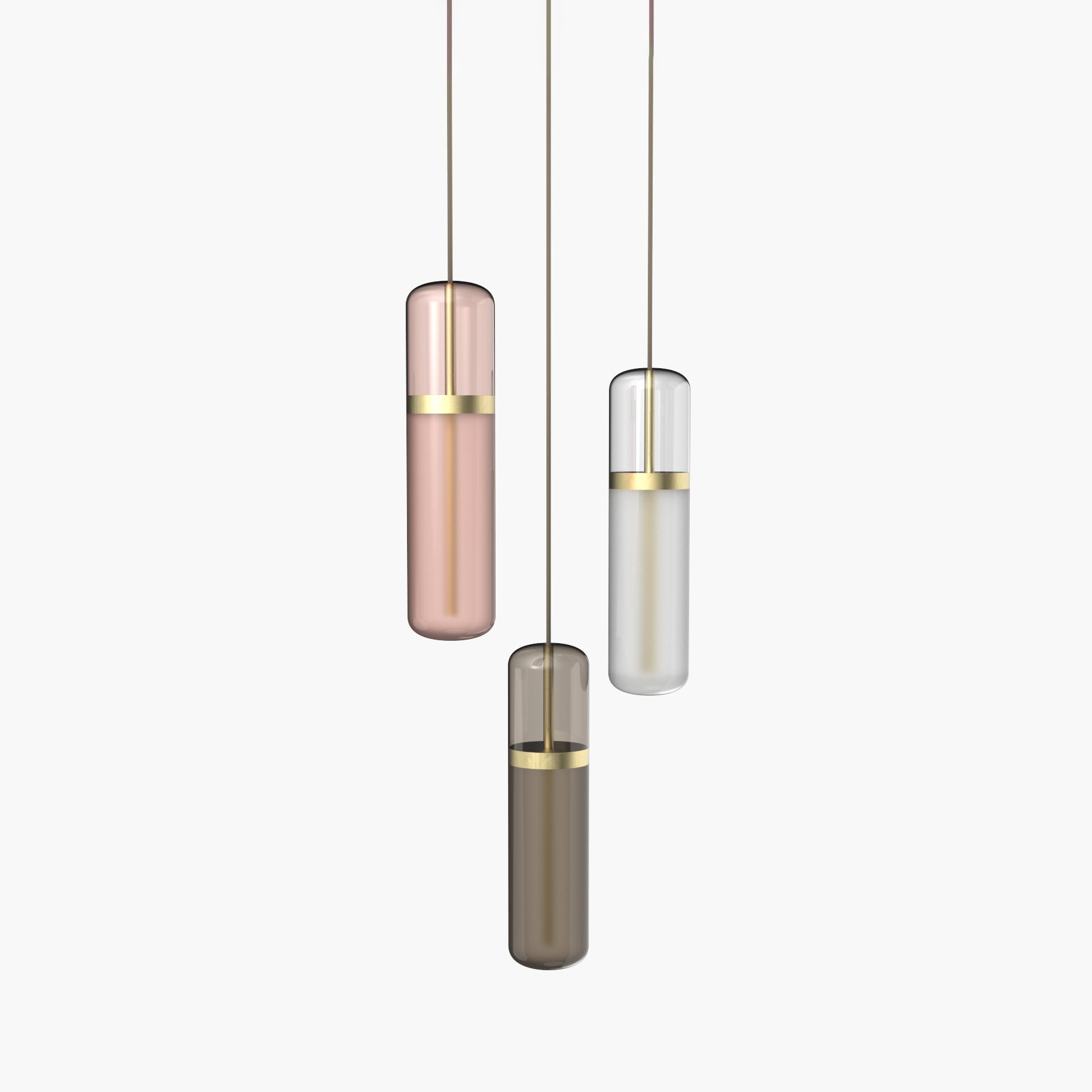Pill | S 36—02 - Brushed Brass - Pink / Smoked / Opal