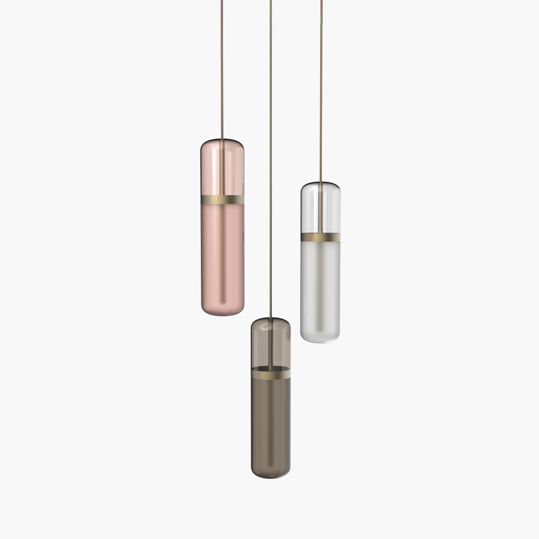 Pill | S 36—02 - Burnished Brass - Pink / Smoked / Opal