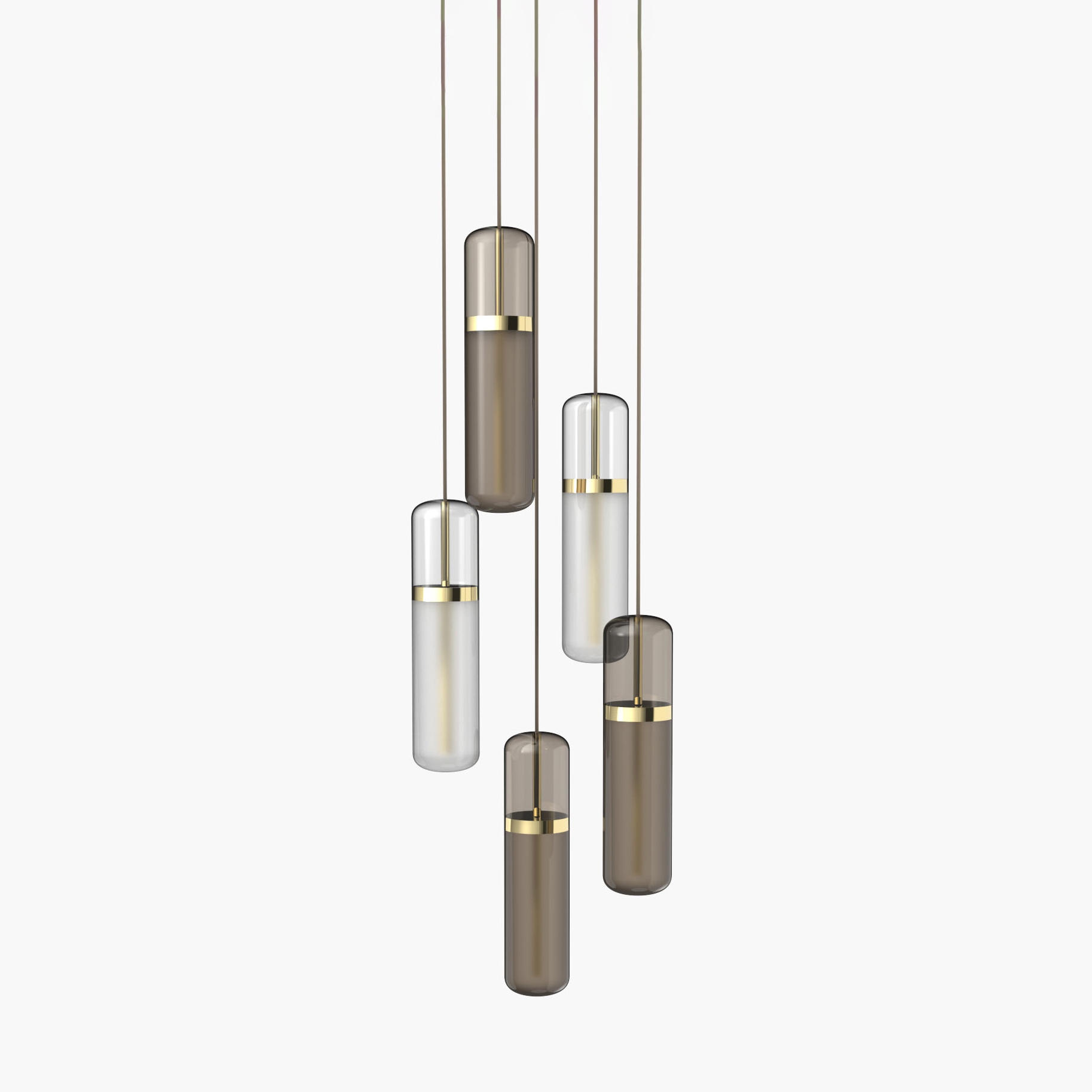 Pill | S 36—03 - Polished Brass - Opal / Smoked